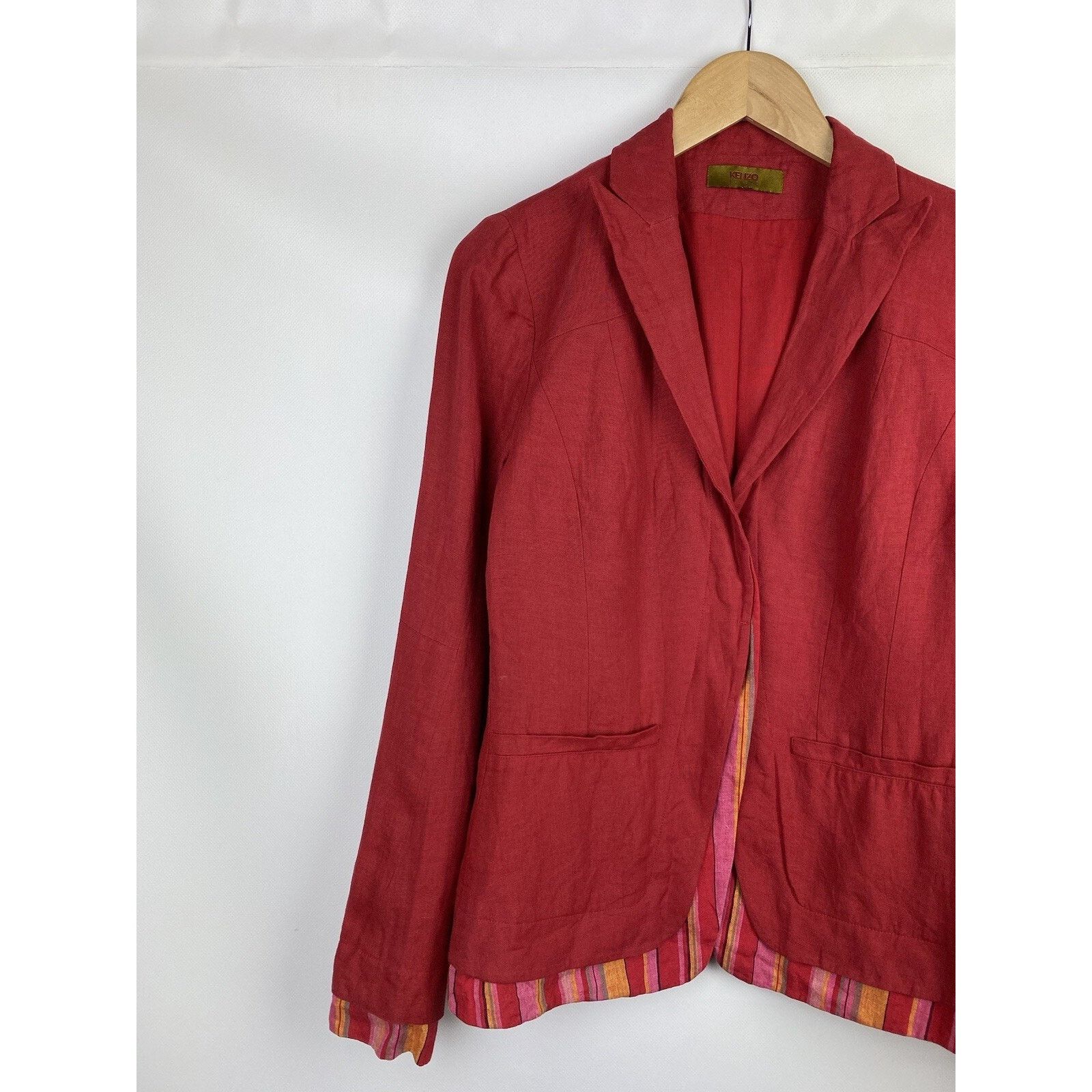 Kenzo Kenzo Jungle vintage ladies linen blazer jacket size ~ 38 Size M / US 6-8 / IT 42-44 - 2 Thumbnail
