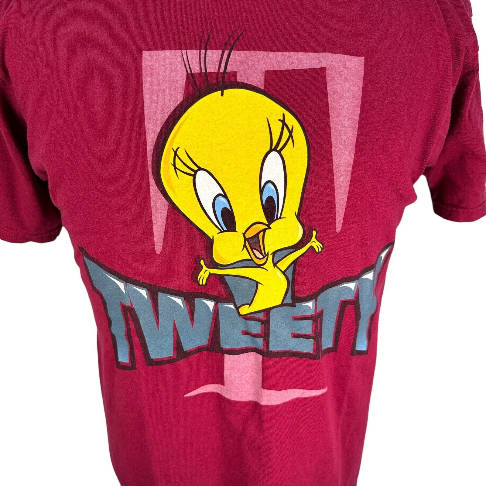 Warner Bros Vintage Tweety Bird Warner Bros T-Shirt Men Medium Burgundy Size US M / EU 48-50 / 2 - 2 Thumbnail