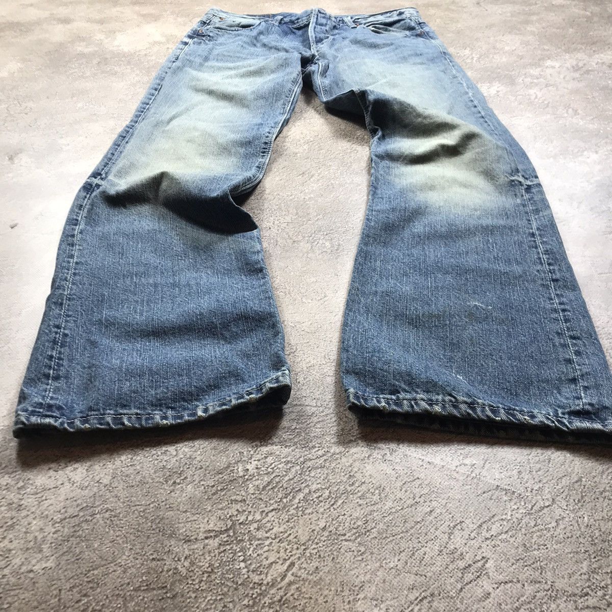 Vintage Vintage Y2K Thrashed Distressed Flared Jeans Grunge Slim 34 Size US 34 / EU 50 - 1 Thumbnail