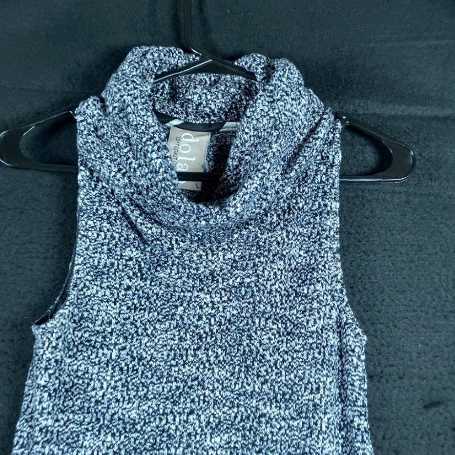 Anthropologie Anthropologie Dolan Womens Sweater Charente Cotton Blend Sleeveless Blue Black S Cowl Neck Pullover Casual Travel Party/Cocktail Fall Womens Size S / US 4 / IT 40 - 2 Thumbnail