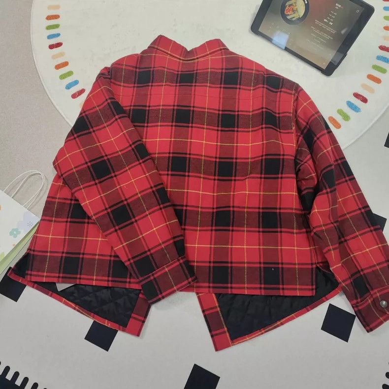 Balenciaga Balenciaga size 36 Black and Red Plaid Cotton Jacket Size S / US 4 / IT 40 - 2 Thumbnail