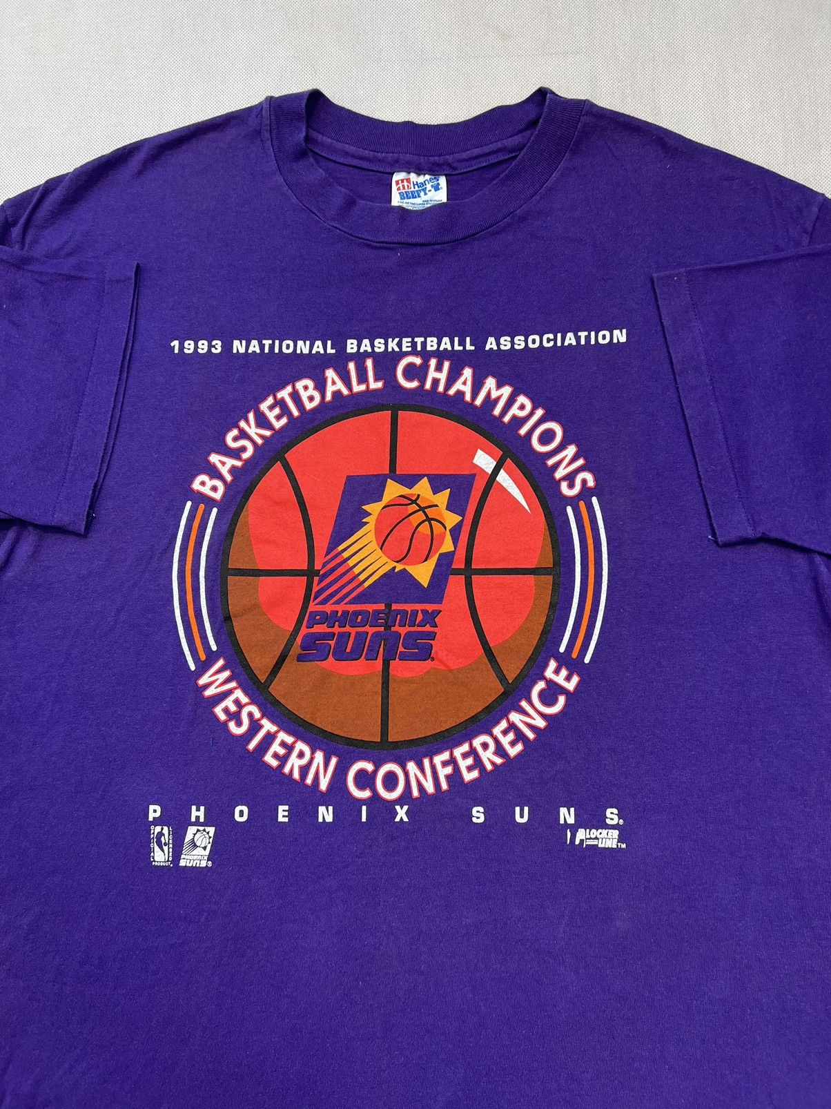 Hanes × NBA × Vintage Tshirt NBA Suns Phoenix Basketball Champions 1993 Vintage Size US XL / EU 56 / 4 - 1 Thumbnail