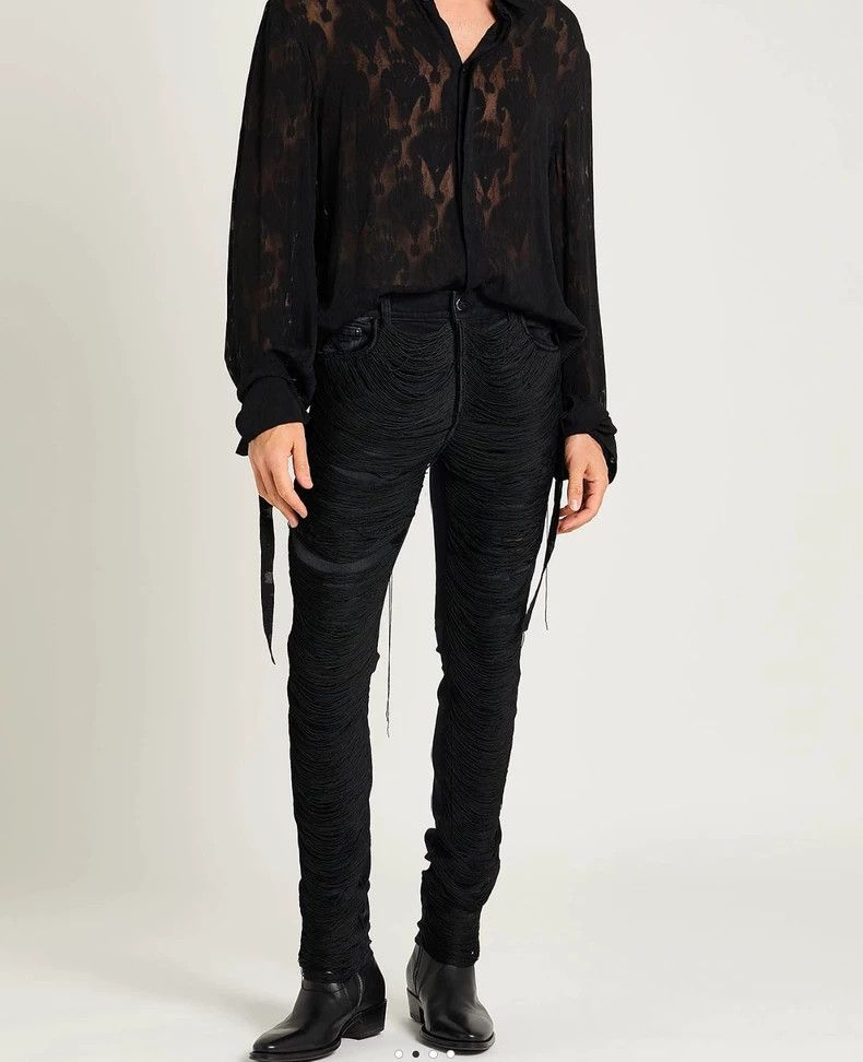 Amiri Amiri Fringe Denim Pants Size US 38 / EU 54 - 1 Thumbnail