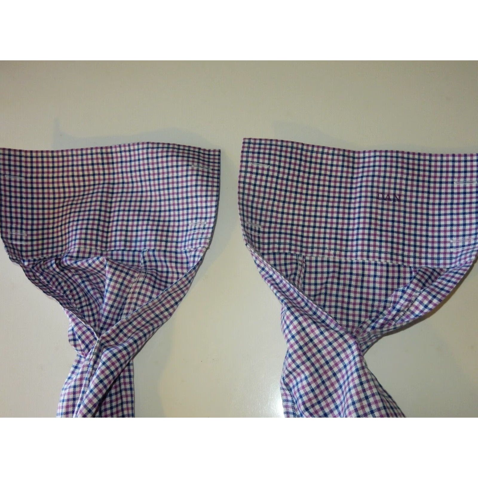 Charles Tyrwhitt VINTAGE Charles Tyrwhitt Men's Dress Shirt Plaid Extra-Slim Fit Long Sleeve Purple 16.5 Men Size 42R - 2 Thumbnail