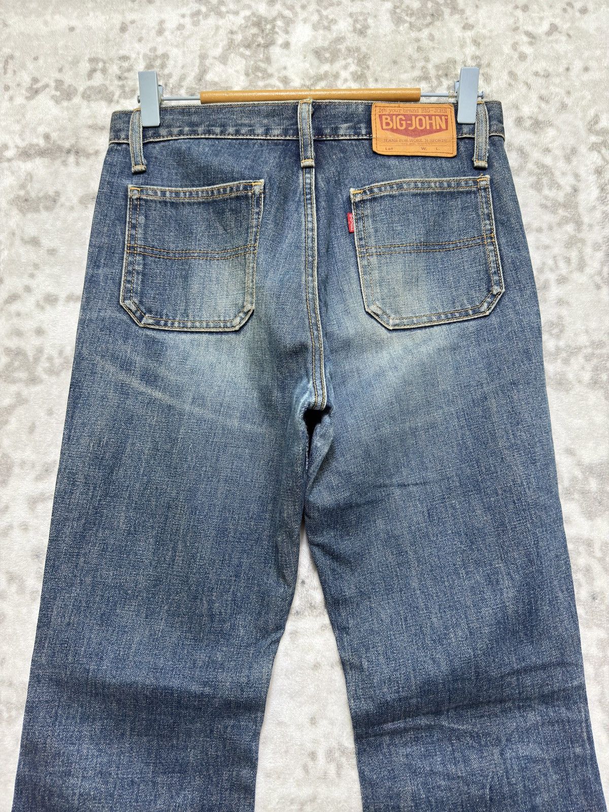 Big John Vintage Rare Big John Flared Bush Pocket Faded Denim Size US 28 / EU 44 - 9 Thumbnail