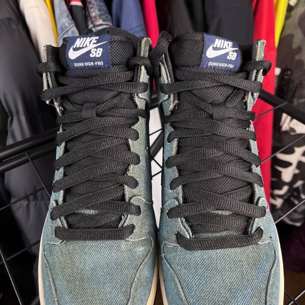 Nike Nike SB Dunk High-Pro Premium Denim Sneakers Size US 7 / EU 40 - 11 Thumbnail
