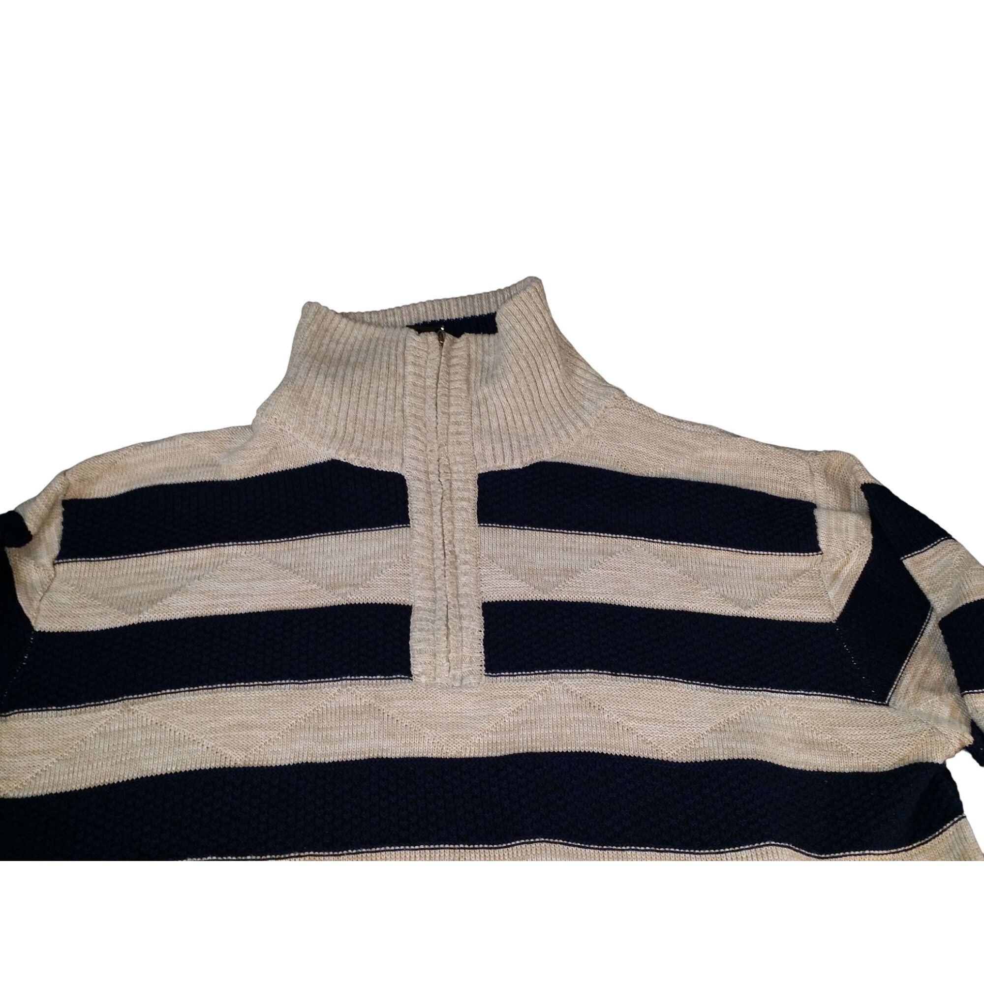 Vintage Pronti By Phita Striped Knit Sweater Men Sz 4XL Blue White 1 Size US XXL / EU 58 / 5 - 2 Thumbnail