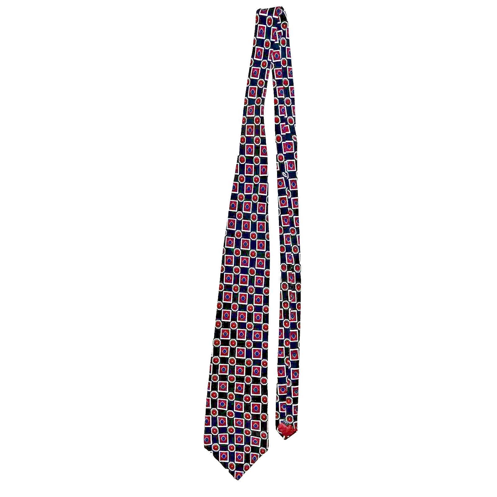 Dior CHRISTIAN DIOR Tie Geometric 4 x 57 Black White Red A000358 Size ONE SIZE - 2 Thumbnail