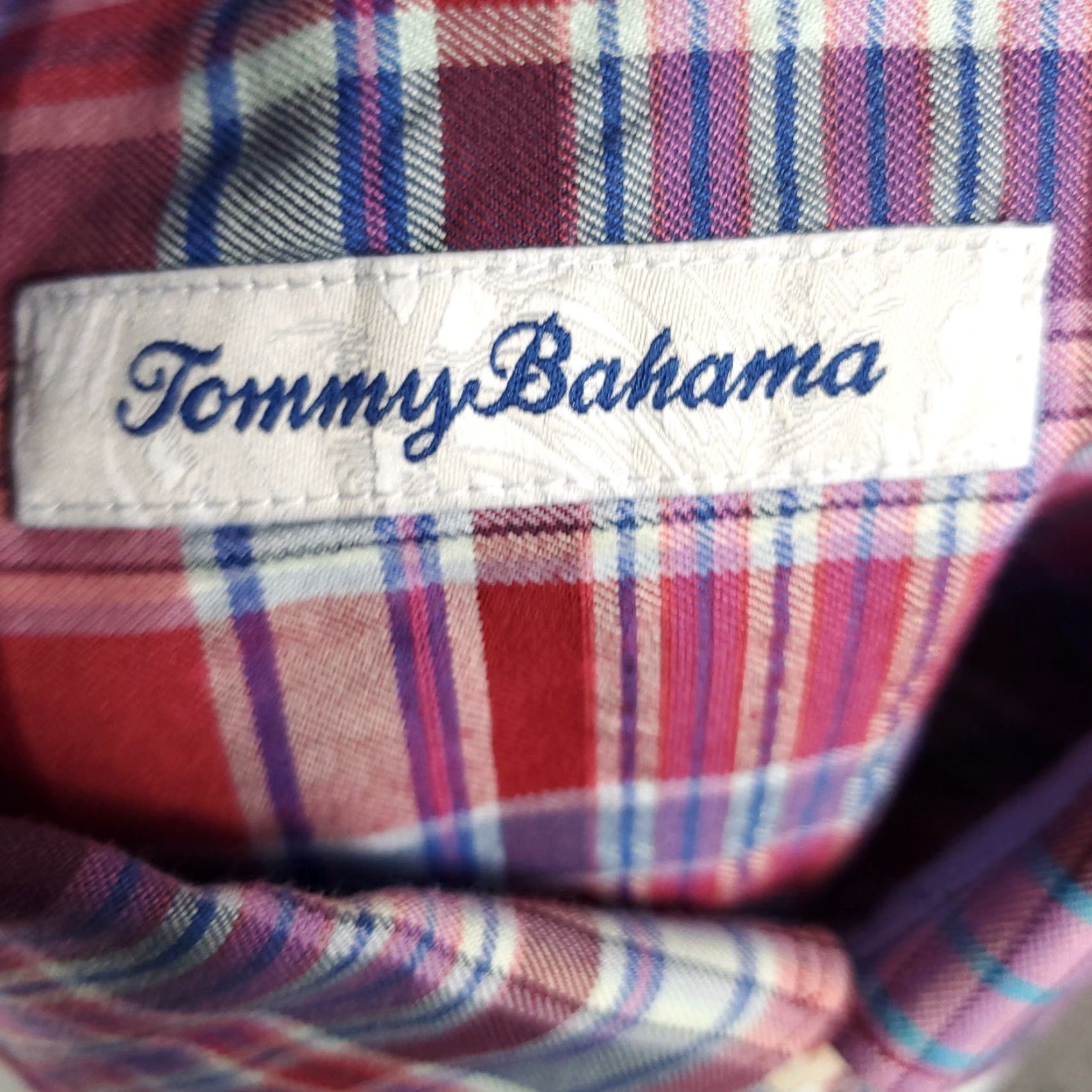 Tommy Bahama Tommy Bahama Button-Up Shirt Mens Medium Red Plaid Silk Cotton Long Sleeve Size US M / EU 48-50 / 2 - 7 Thumbnail