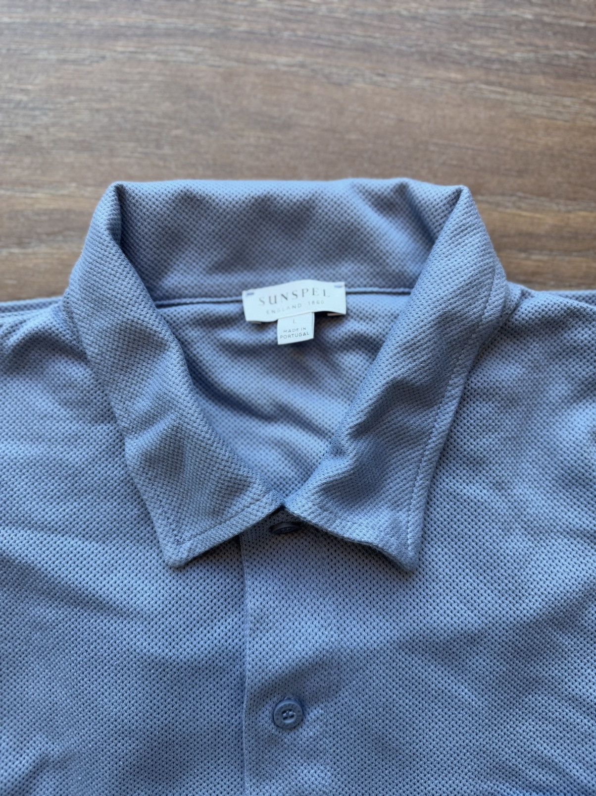 Sunspel Sunspel Blue Riviera Polo - Size L Size US L / EU 52-54 / 3 - 2 Thumbnail