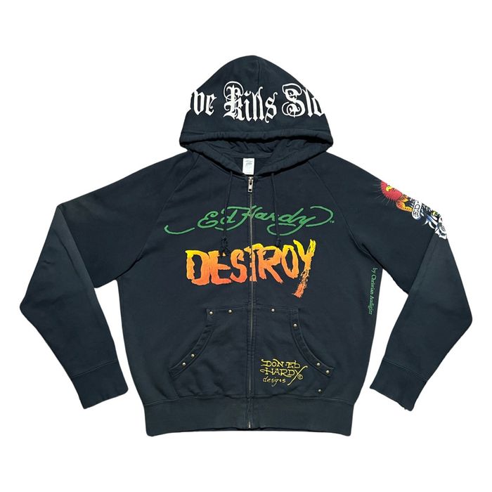 Ed hardy punks not dead outlet hoodie