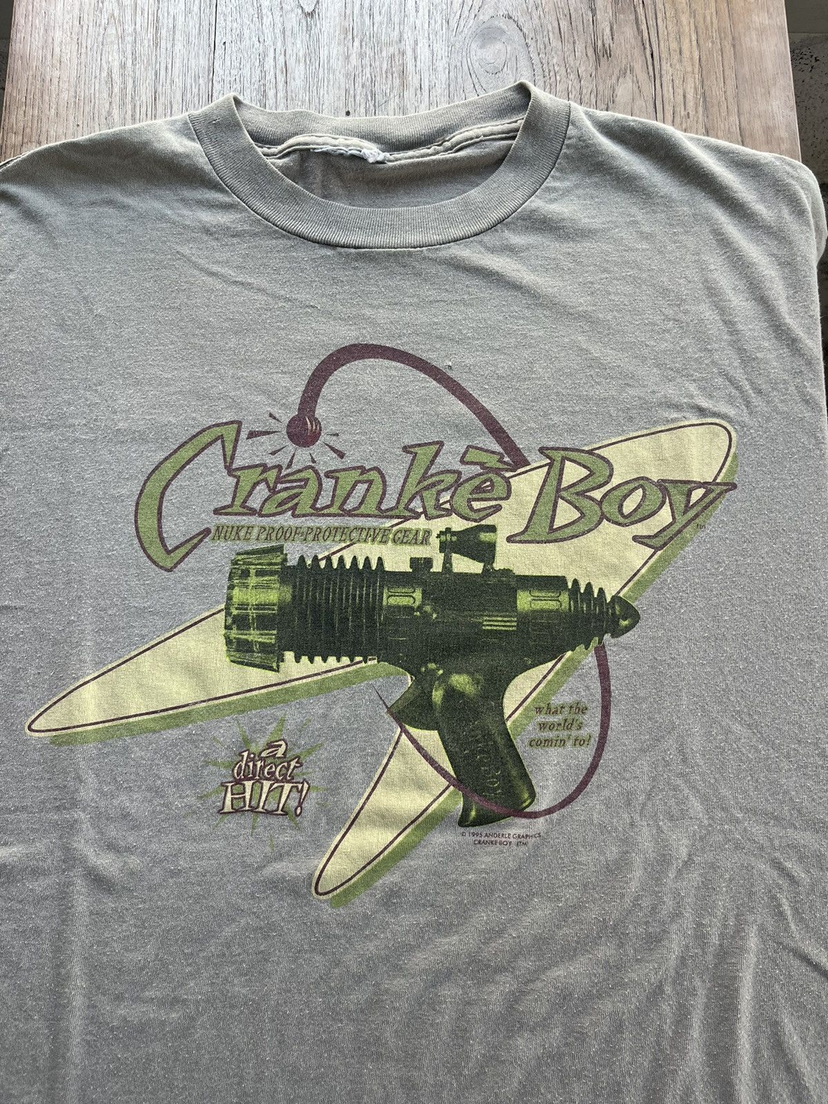 Vintage Vintage Cranke Boy Nuke Proof Protective Gear 1995’s Tshirt Size US XL / EU 56 / 4 - 4 Thumbnail