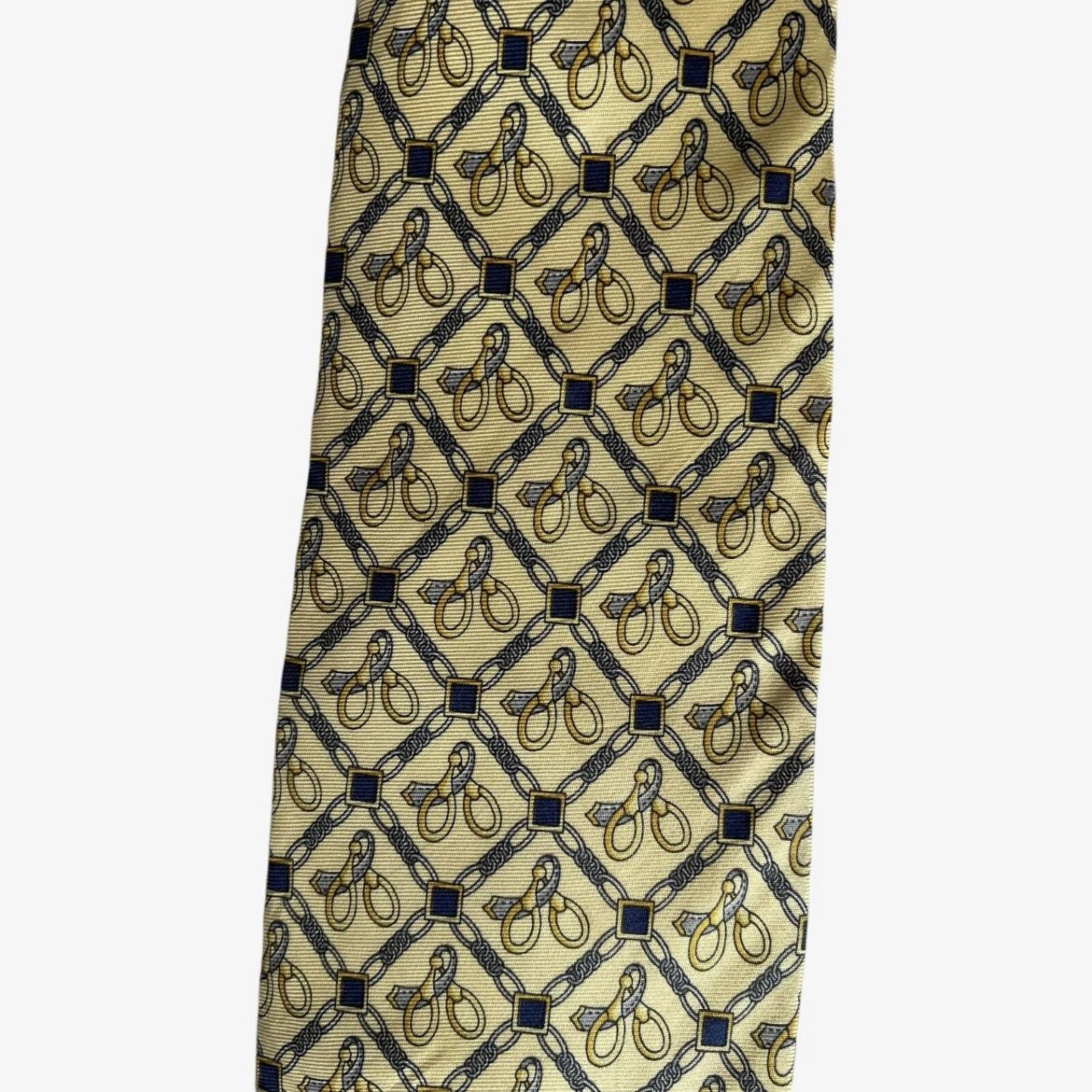 Paolo Gucci Vintage Paolo Gucci Equestrian Horsebit Geometric Silk Tie Size ONE SIZE - 5 Thumbnail