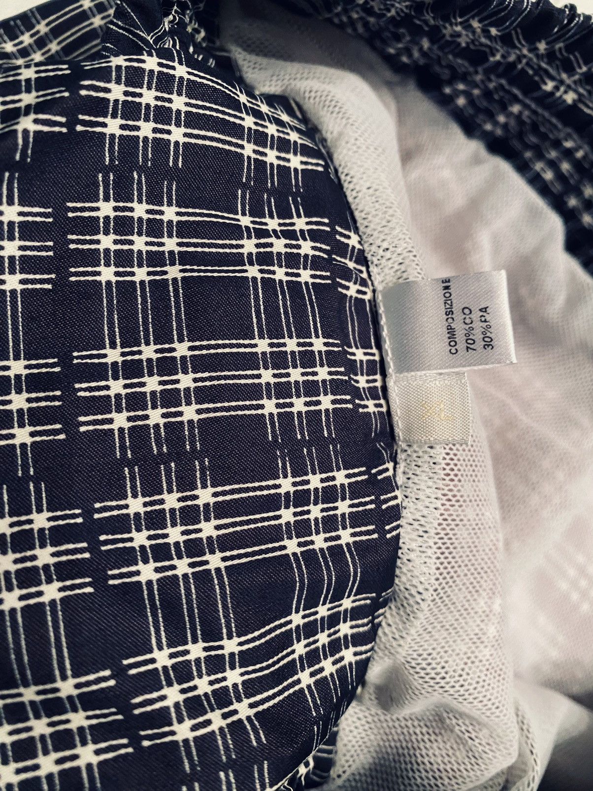 Brioni Brioni 🇮🇹 Dk Blue Check Logo Ornament Resort Swim Trunk L NWT Size US 38 / EU 54 - 12 Thumbnail