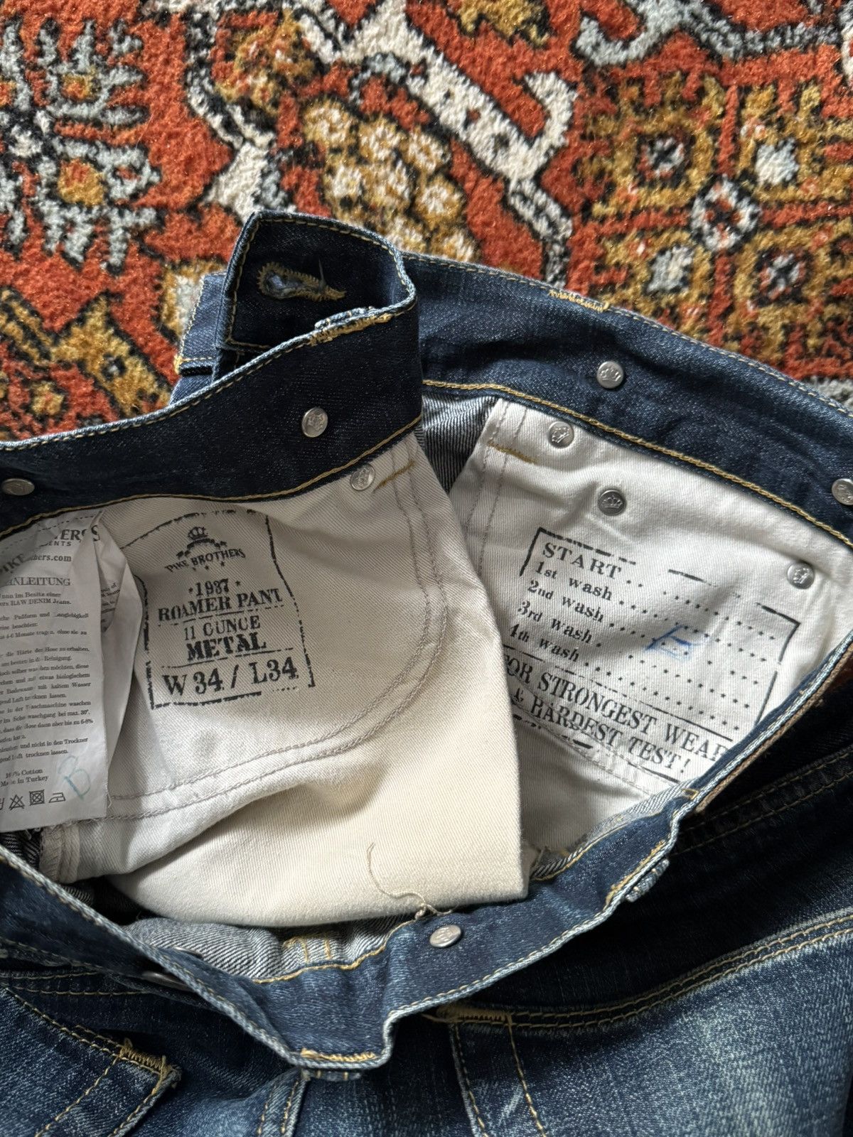 Pike Brothers Vintage Pike Brothers Selvedge Japanese Roamer Back Cinch Size US 34 / EU 50 - 10 Thumbnail