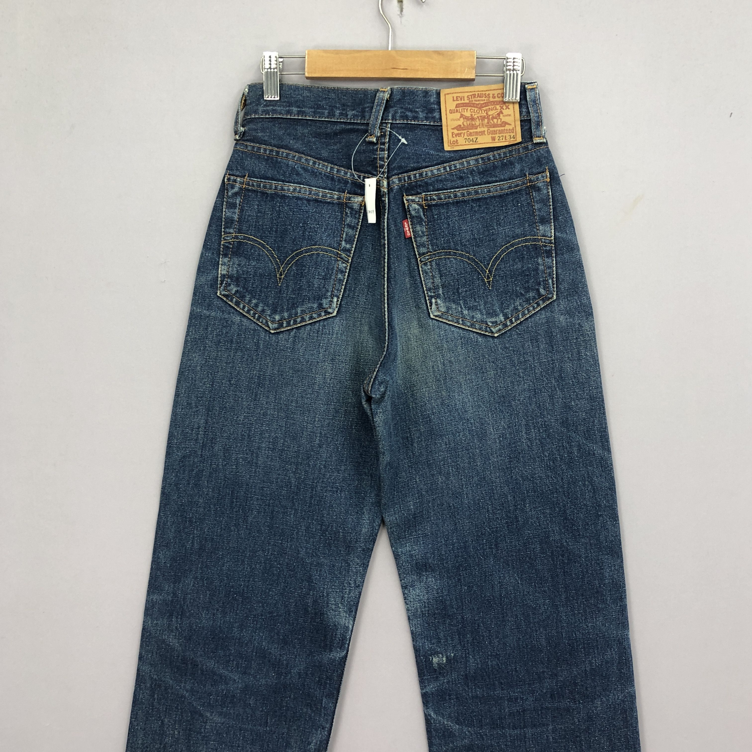 Levi's Vintage 90s Levis 704z Selvedge Jeans Levi's Stonewash Denim Size 24" / US 00 / IT 34 - 4 Thumbnail