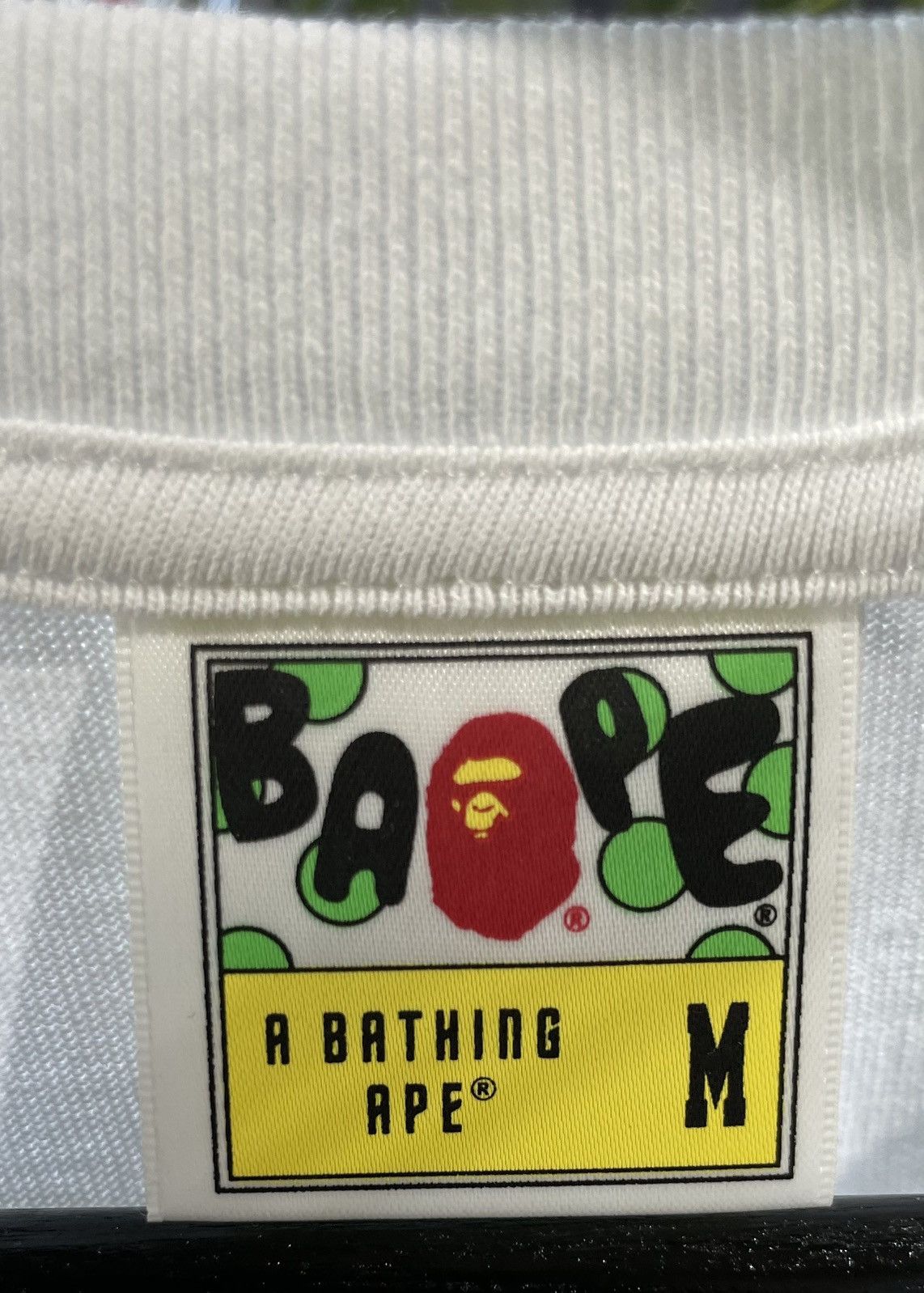 Bape Bape Neon Side Big Ape Head Tee White Size US M / EU 48-50 / 2 - 4 Thumbnail