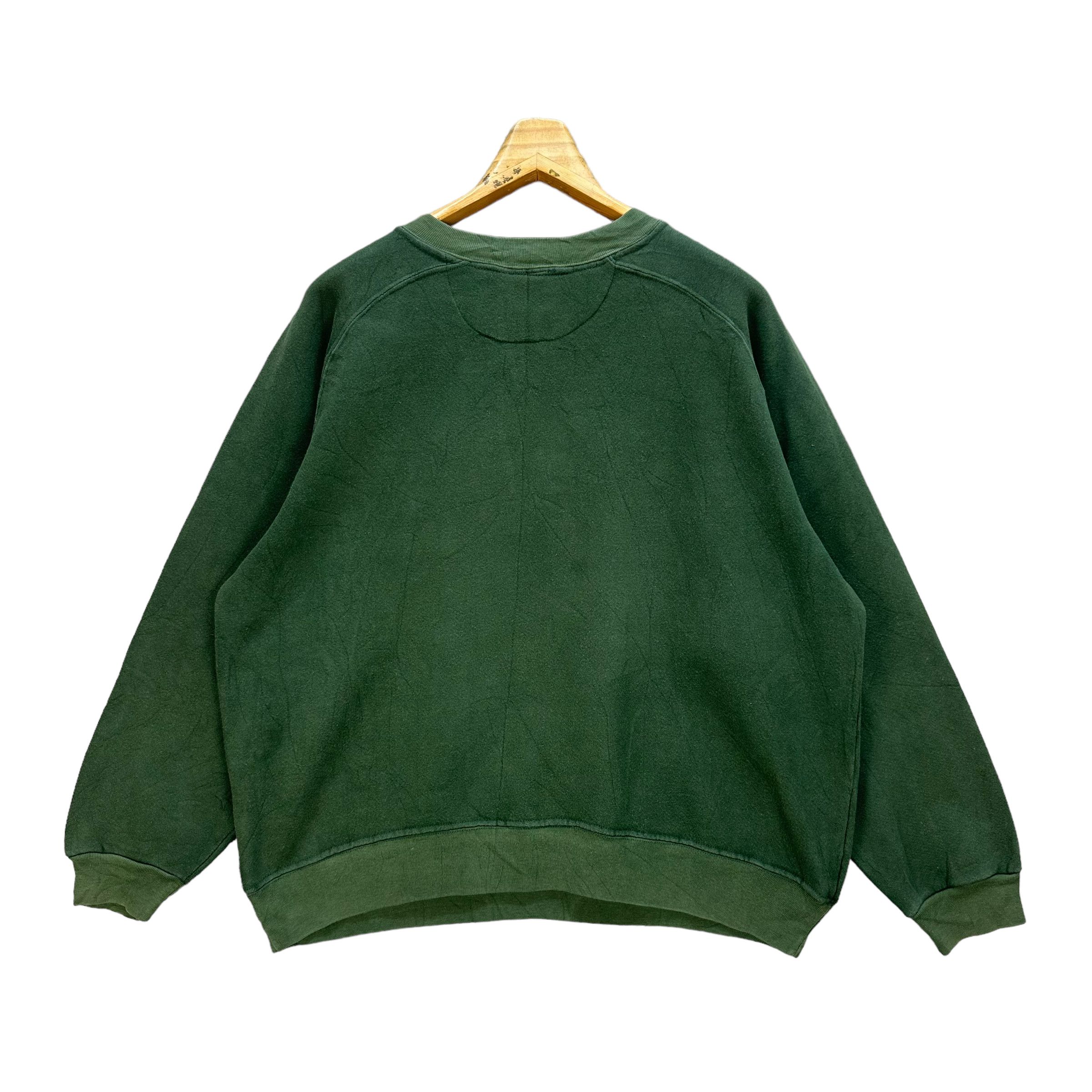 Guess GUESS USA EMBROIDERED BIG LOGO GREEN SWEATSHIRTS #7750-168 Size US L / EU 52-54 / 3 - 8 Thumbnail