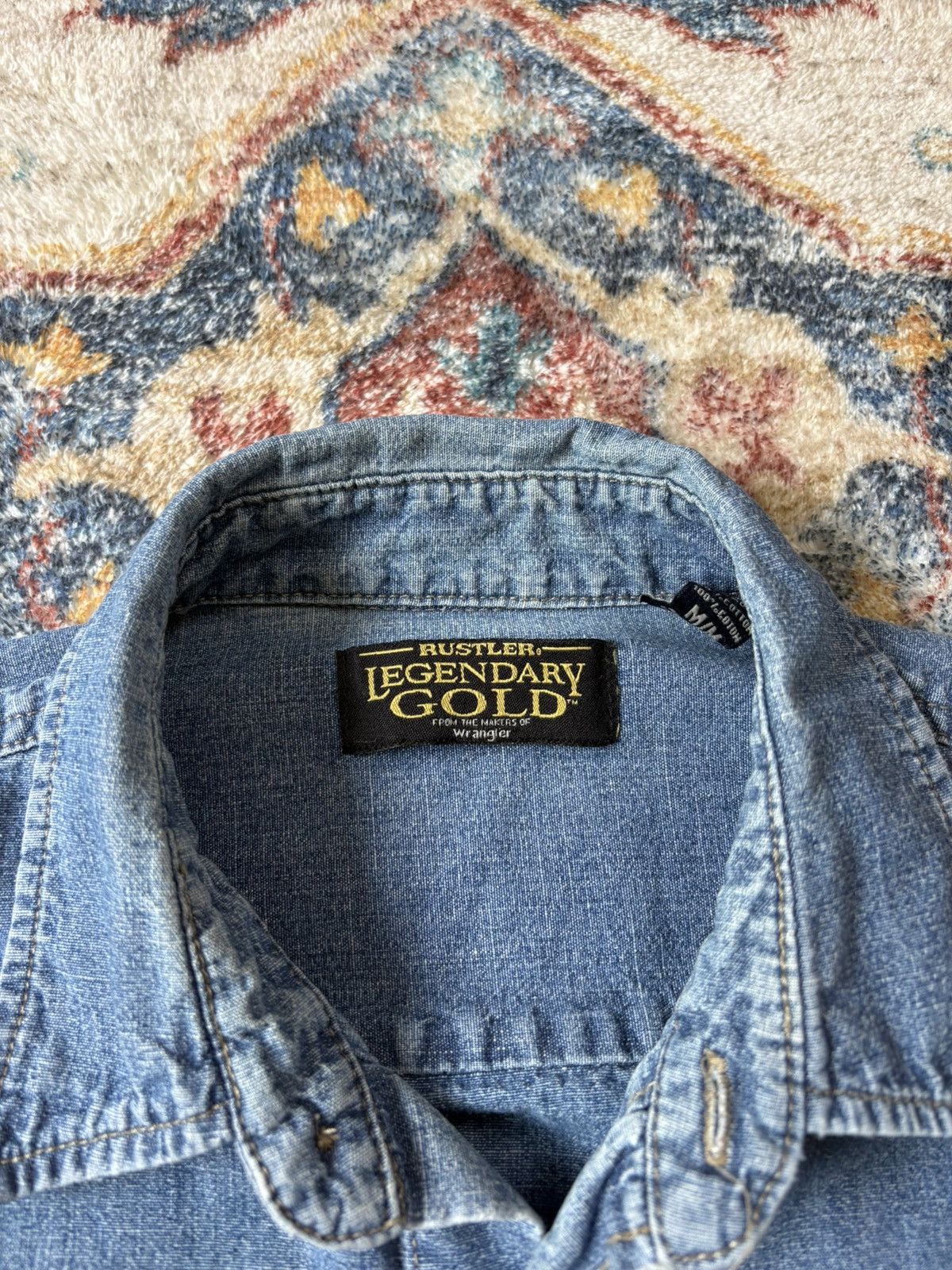 Vintage Vintage Rustler Denim Button-up Shirt Medium Size US M / EU 48-50 / 2 - 3 Thumbnail