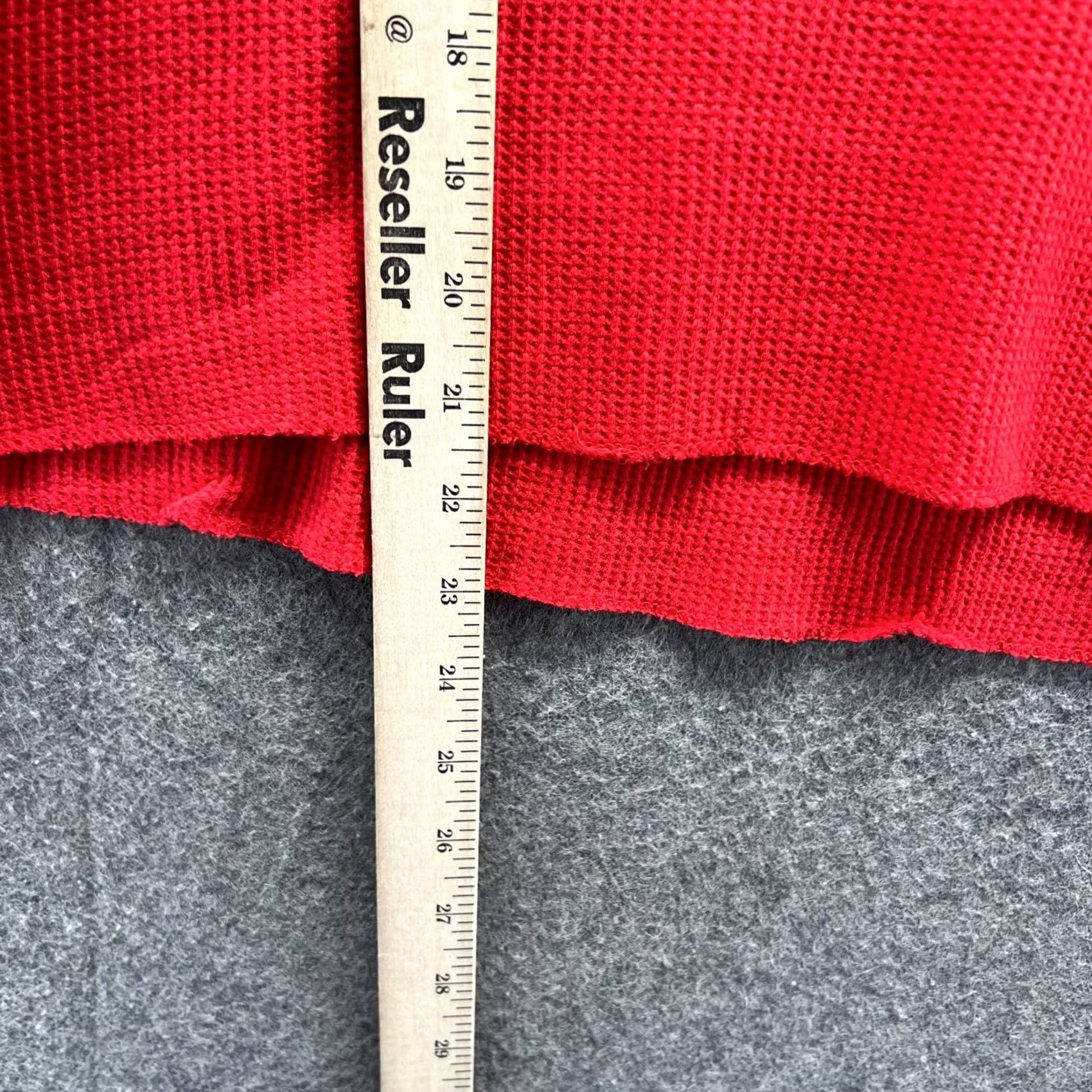 Vans VANS Shirt Womens Small Red Waffle Knit Cropped Top Thermal Long Sleeve Size S / US 4 / IT 40 - 5 Thumbnail