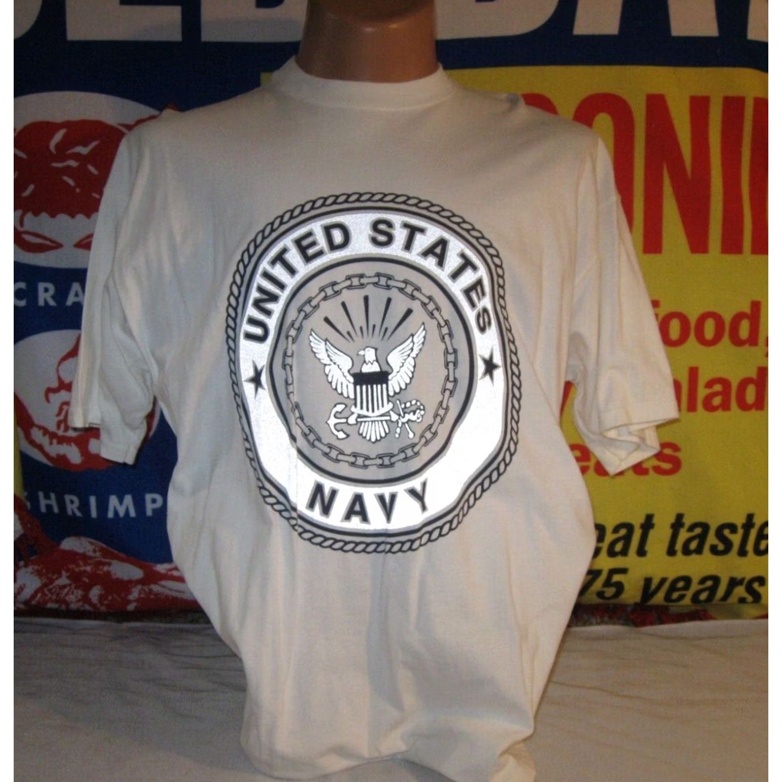Soffe Soffe's Choice United States Navy T Shirt Men XL Blue Vintage USA Navy 90s Graphic Print Short Sleeve Size US XL / EU 56 / 4 - 2 Thumbnail