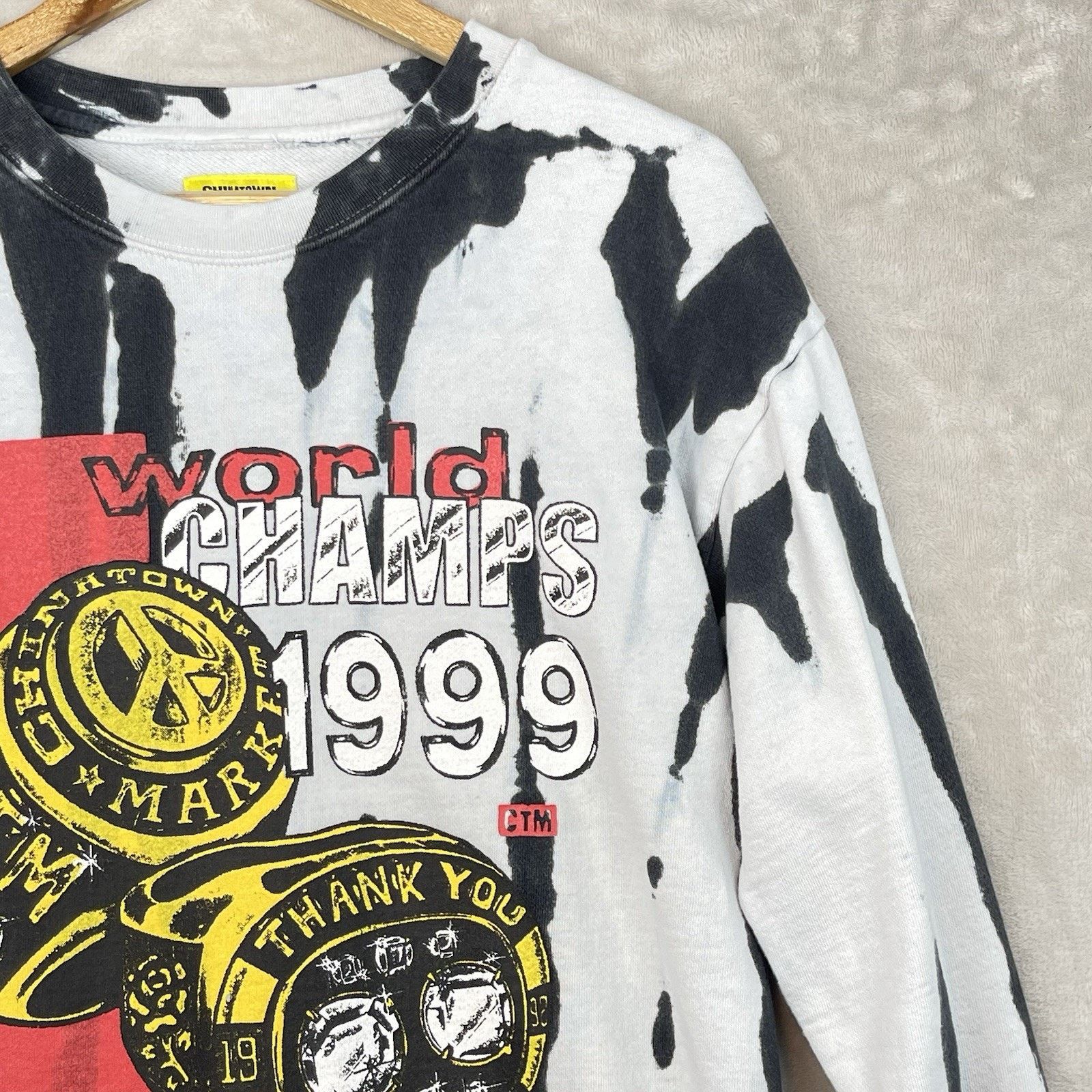 Market Chinatown Market World Champs 1999 Tie Dye Crewneck Medium Size US M / EU 48-50 / 2 - 4 Thumbnail