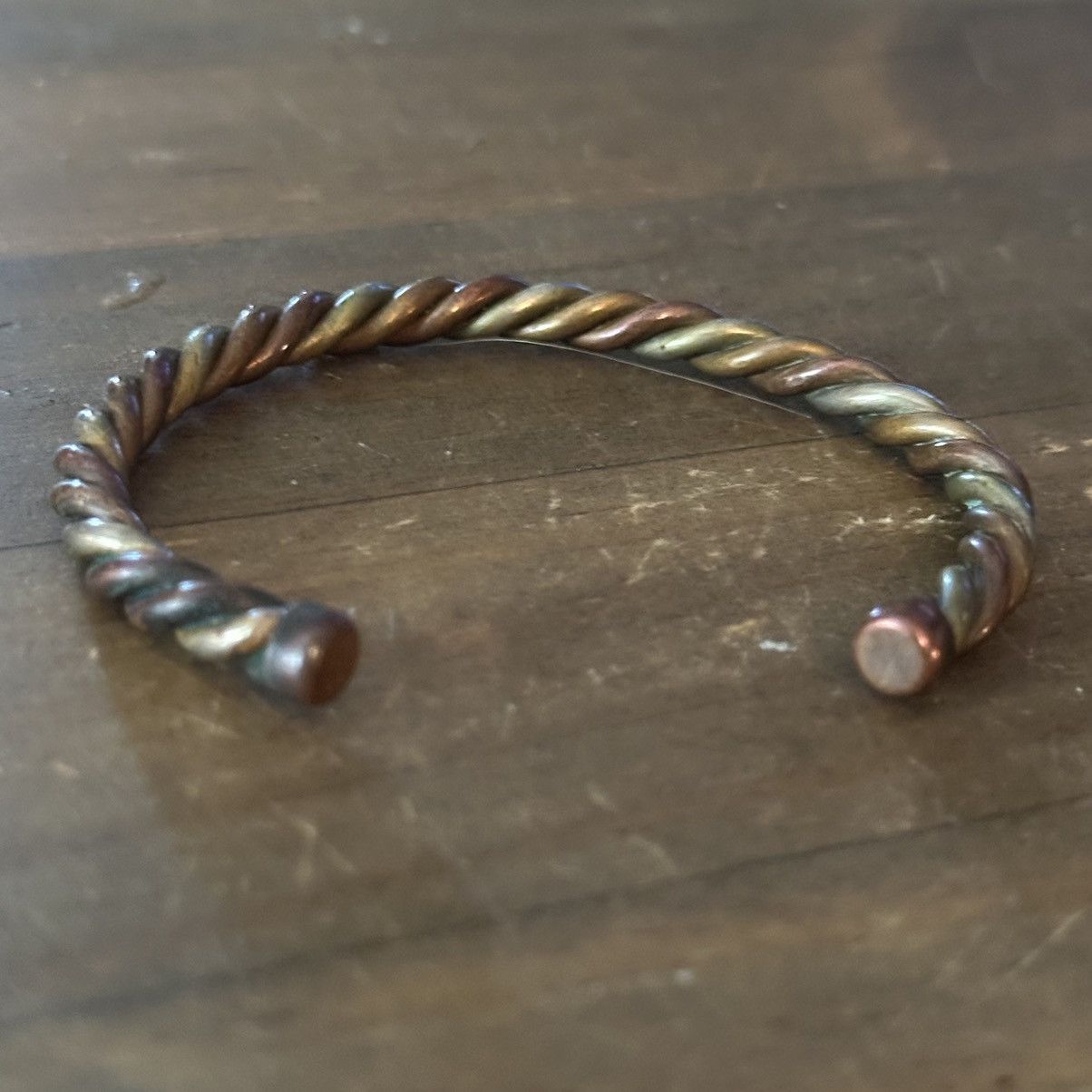 Vintage Vintage pewter and copper twist cuff bracelet Size ONE SIZE - 6 Thumbnail