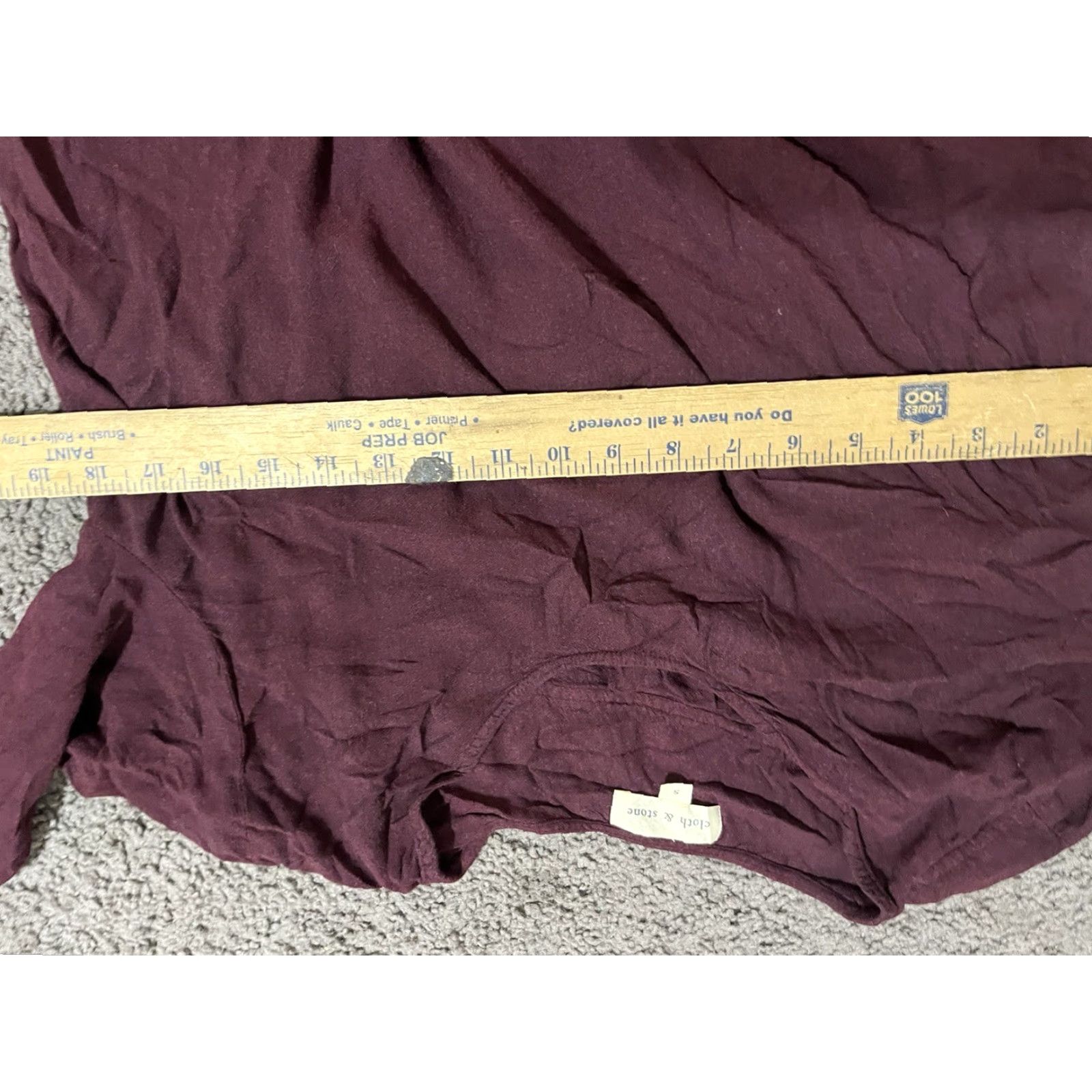 CLOT Cloth & Stone Maroon Crew Neck Long Sleeve Tunic Shirt Top Women Size Small Size S / US 4 / IT 40 - 4 Thumbnail