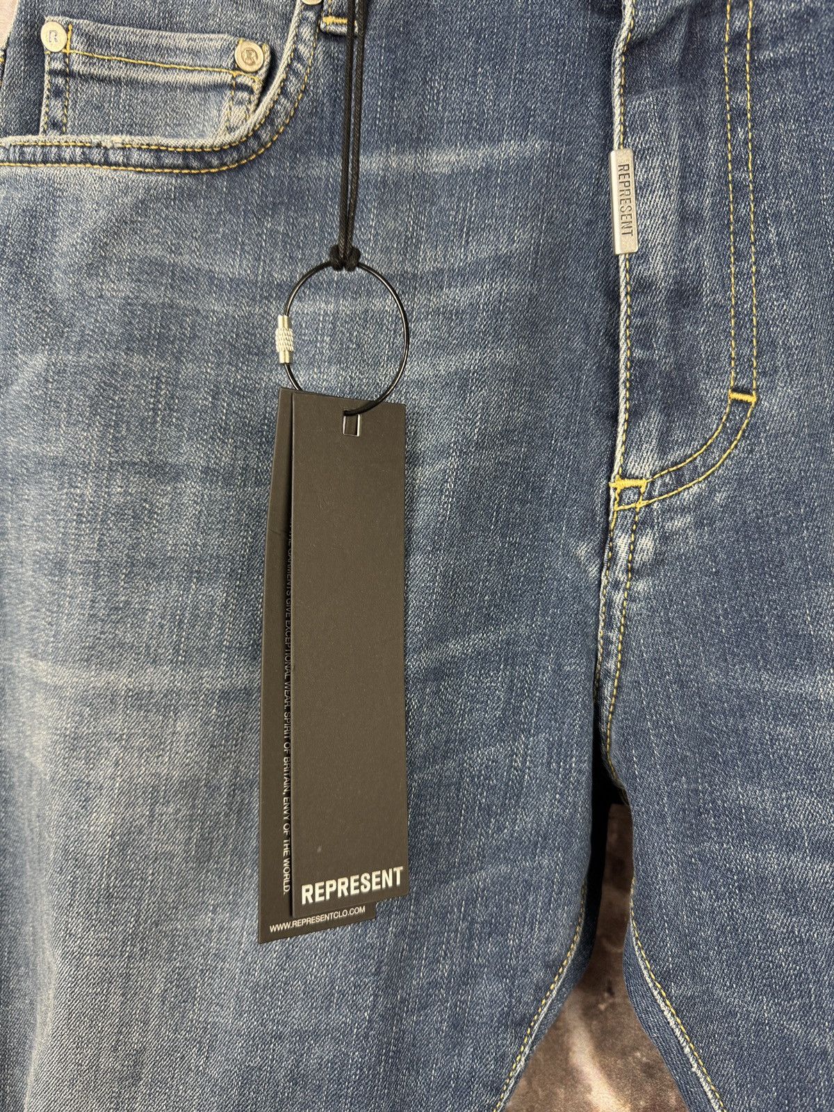 Represent Clo. Represent Distressed Skinny Jeans Blue Ripped Denim Slim Fit Size US 32 / EU 48 - 7 Thumbnail