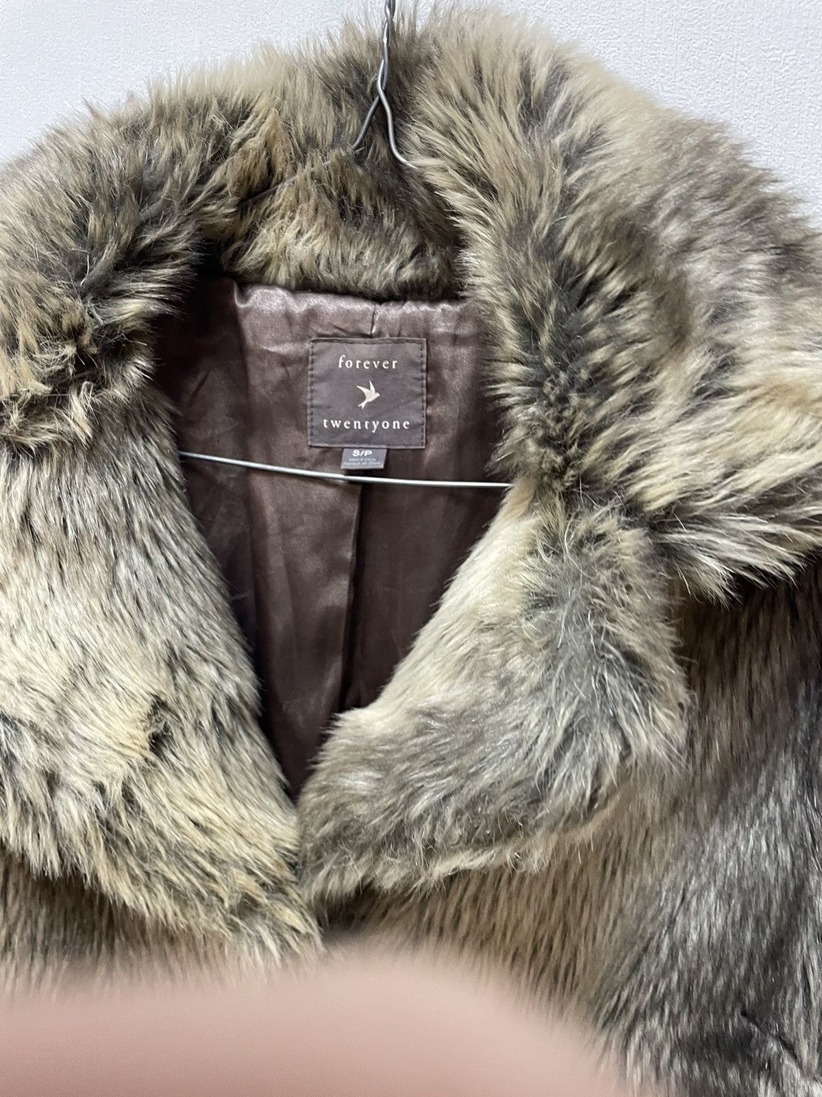 Designer × Japanese Brand × Vintage Forever Twentyone Faux Fur Jacket Coat Size S / US 4 / IT 40 - 6 Thumbnail