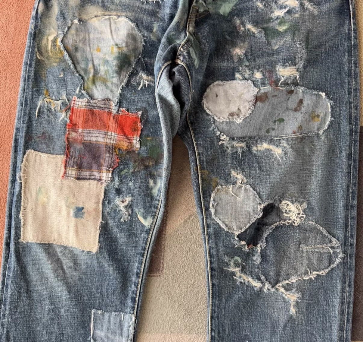 RRL Ralph Lauren RRL Ralph Lauren Double RL Distressed Jeans K22 Size US 30 / EU 46 - 4 Thumbnail