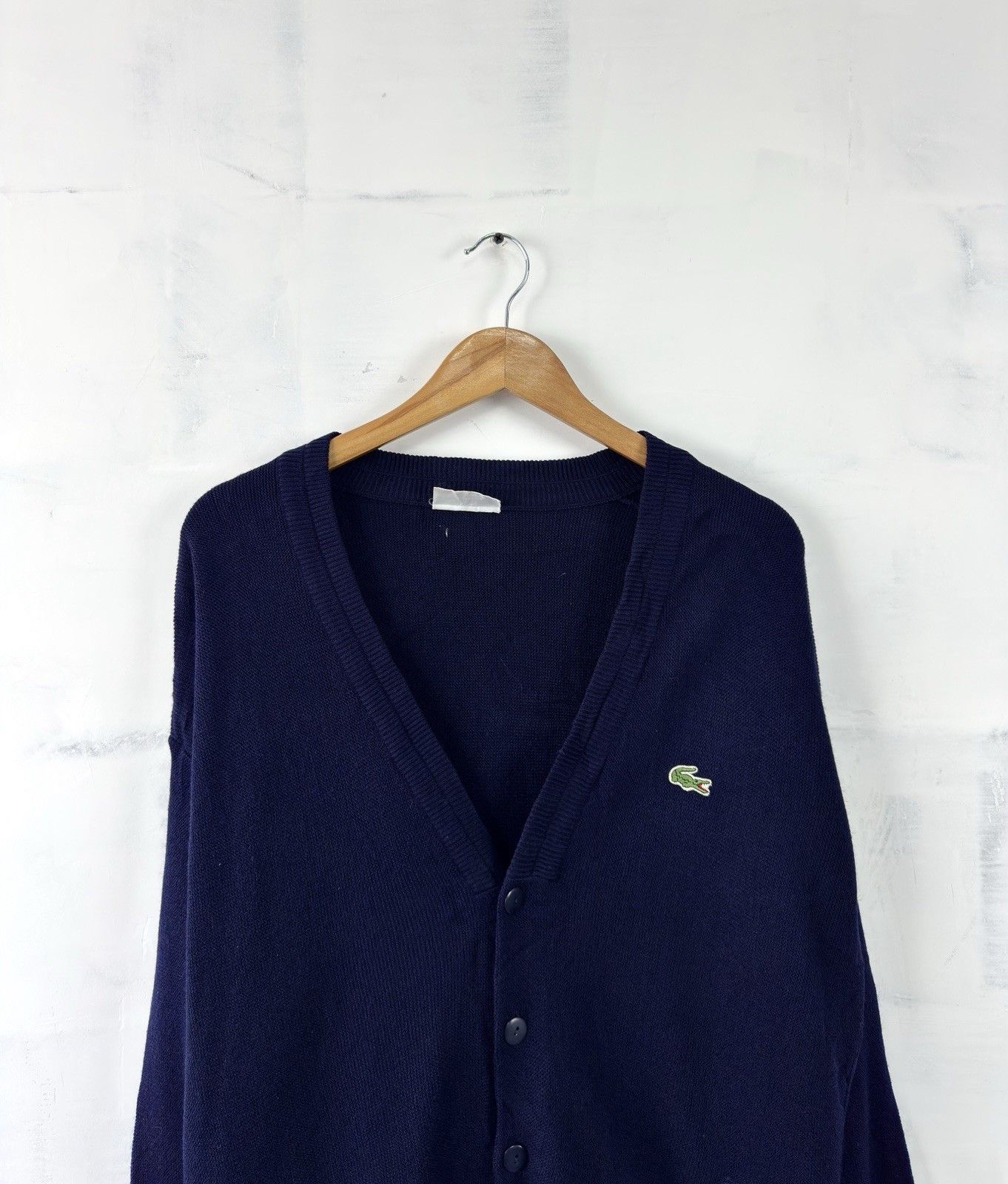 Lacoste Vintage Chemise Lacoste Knit Cardigan Men’s V-Neck Navy Blue Size US M / EU 48-50 / 2 - 2 Thumbnail