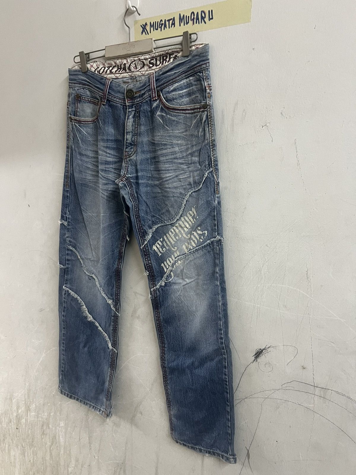Designer × Japanese Brand × Vintage VINTAGE Y2K GOTCHA DISTRESSED DENIM PANT Size US 32 / EU 48 - 8 Thumbnail