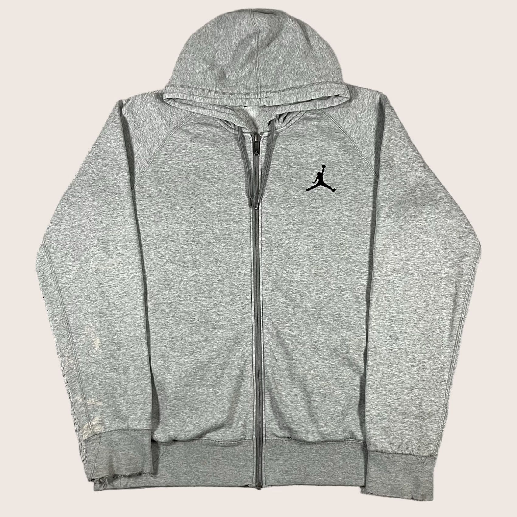 Jordan Brand Air Jordan Hoodie Men L Gray Full Zip Jumpman Basketball Sweatshirt Classic Size US L / EU 52-54 / 3 - 1 Thumbnail
