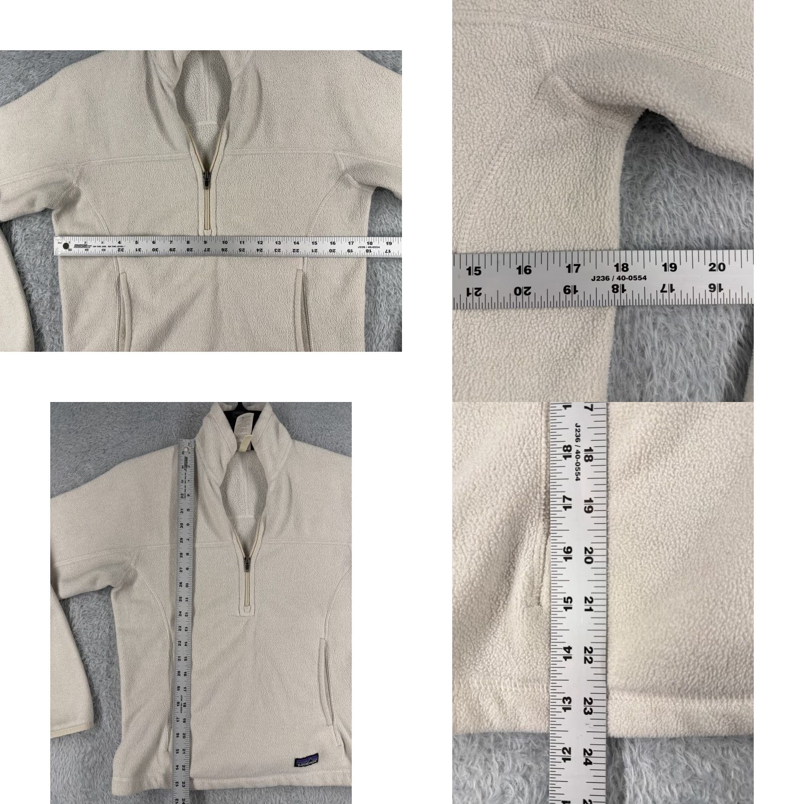 Patagonia Patagonia Sweater Womens Small White Synchilla Marsupial 1/2 Zip Pockets Poly Size S / US 4 / IT 40 - 8 Thumbnail