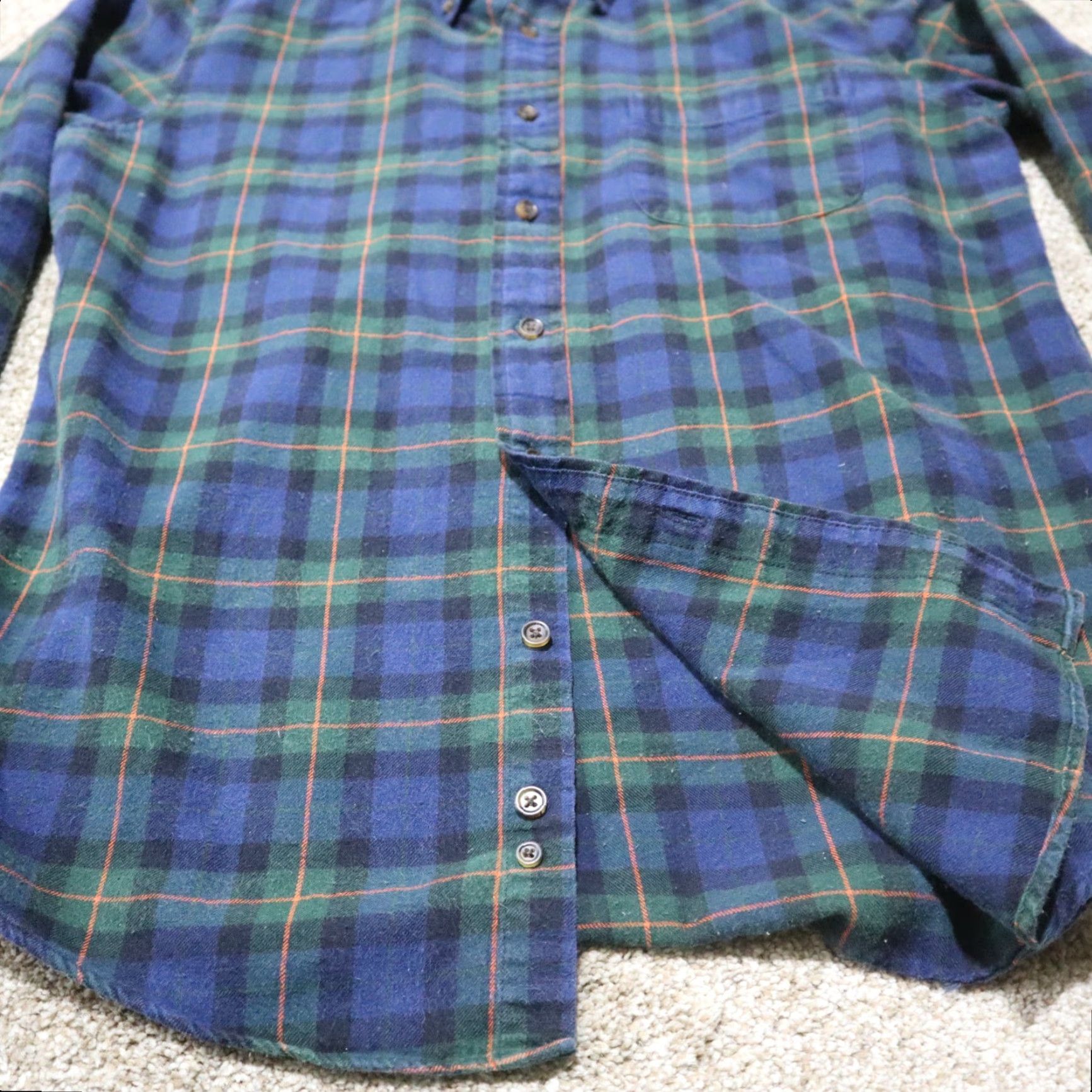 Vintage Saddlebred Shirt Button-Up Plaid Blue Green 100% Cotton Mens Size M Medium Casual Shirt Front-Button Men Saddlebred Size US M / EU 48-50 / 2 - 3 Thumbnail
