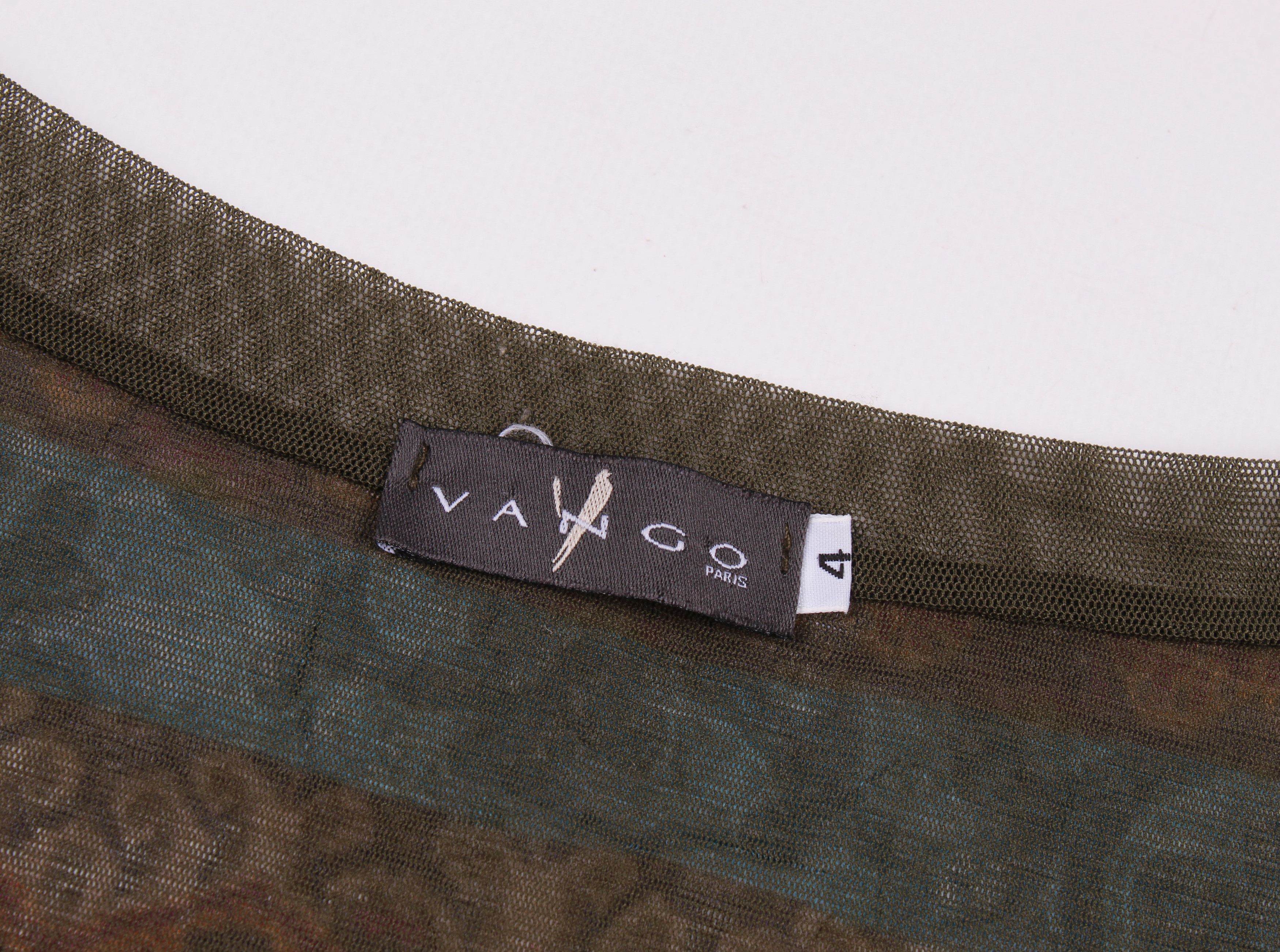 Vintage Vintage Vango Paris Mesh Printed Boho Y2K Blouse Top Size M / US 6-8 / IT 42-44 - 3 Thumbnail