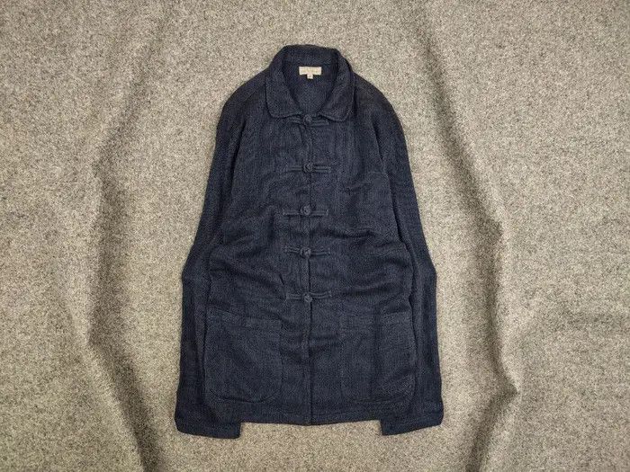 Japanese Brand Vintage 90's Japanese Blue Cotton Pocket overshirt Jacket Size US M / EU 48-50 / 2 - 1 Thumbnail