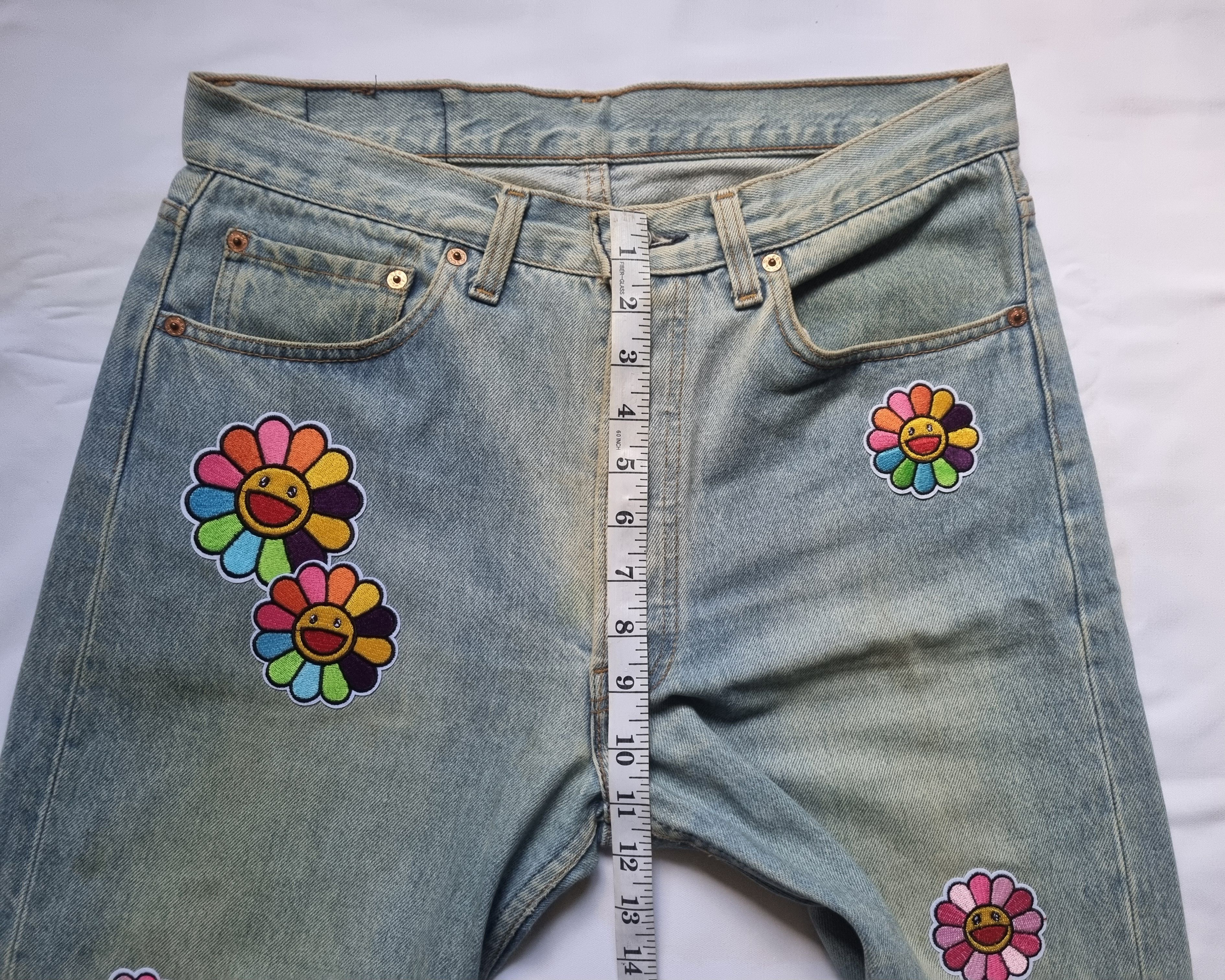 Levi's × Takashi Murakami × Vintage Vintage Levi's 501XX Takashi Murakami Jeans Size US 33 - 4 Thumbnail
