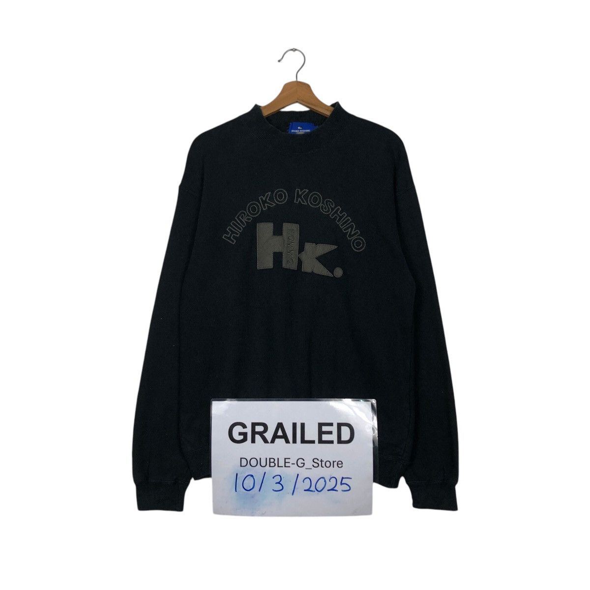 Hiroko Koshino Homme 📌Vintage Sweatshirt Hiroko Koshino Homme Big Logo Size US M / EU 48-50 / 2 - 1 Thumbnail