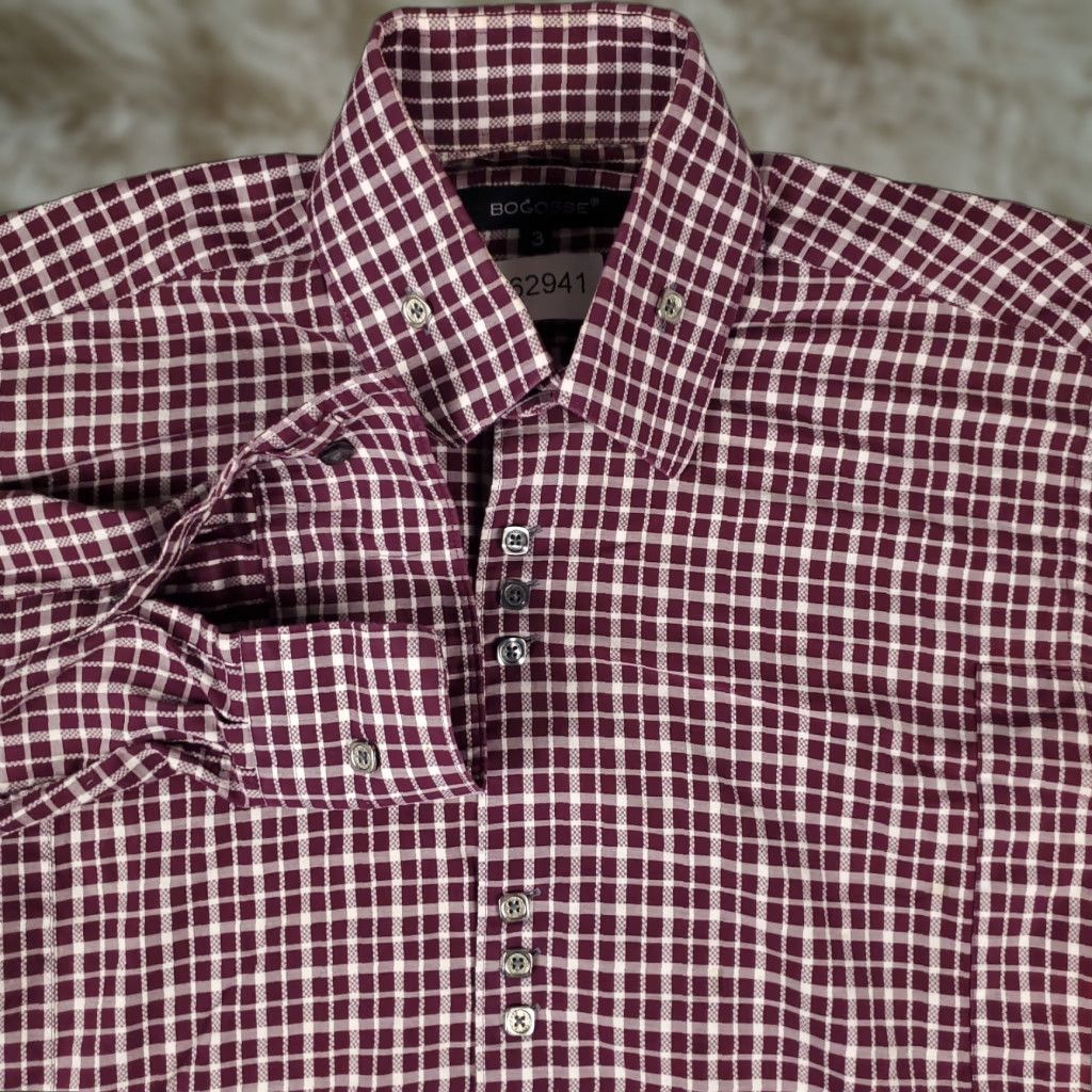 Vintage VINTAGE Bogosse Shirt Men Size 3 Long Sleeve Red Plaid Casual Button Up Size US S / EU 44-46 / 1 - 1 Thumbnail