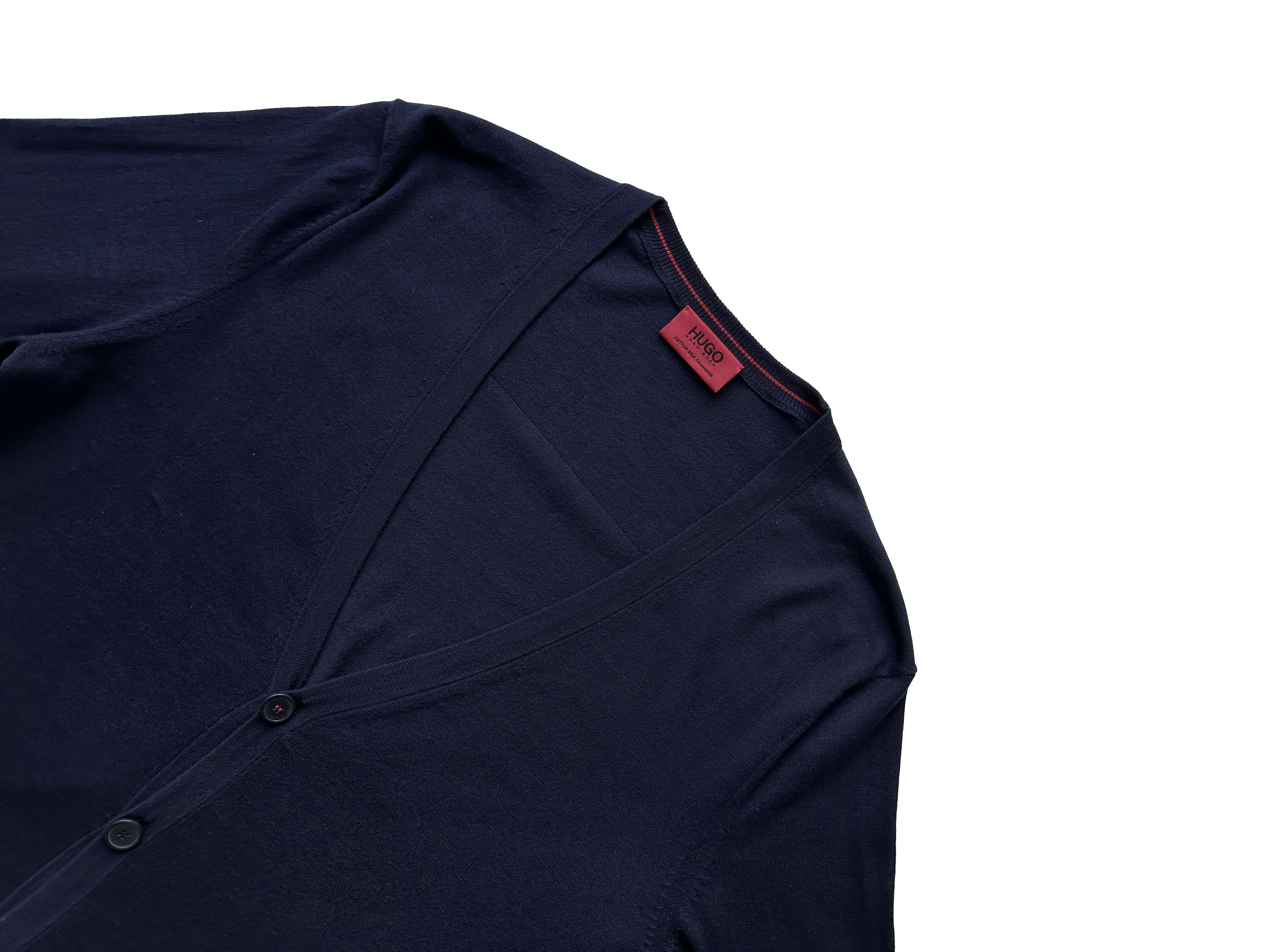 Hugo Boss Hugo Boss navy Silk & Cashmere cardigan Size US L / EU 52-54 / 3 - 2 Thumbnail