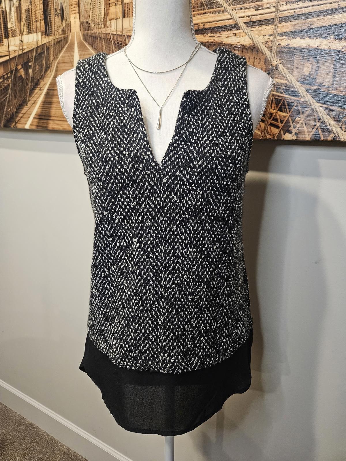 Sanctuary Sanctuary Chic Black & White Sleeveless Top Size S / US 4 / IT 40 - 1 Thumbnail