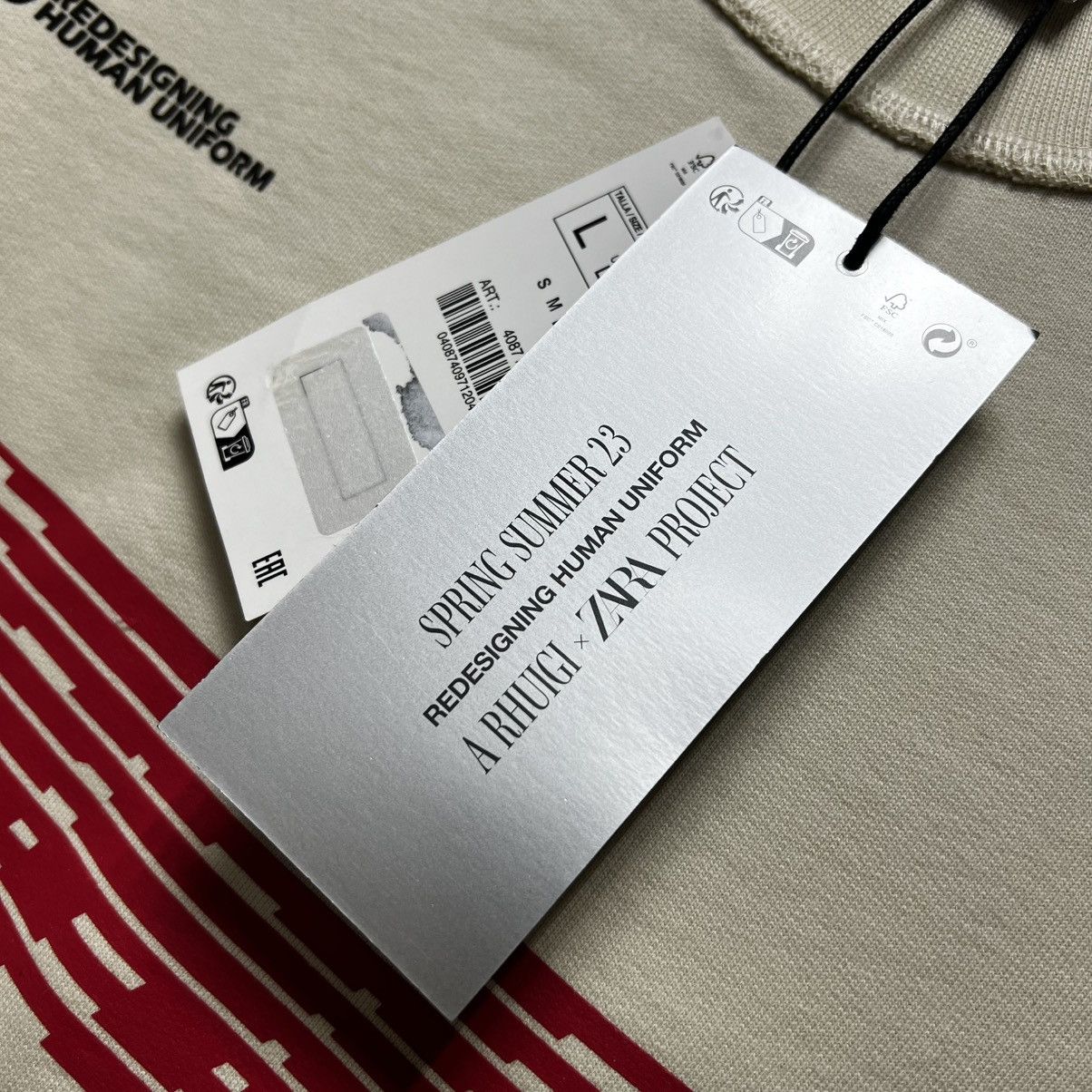 Rhude × Zara RHUDE x Zara Sweatshirt SIZE L beige big logo Size US L / EU 52-54 / 3 - 17 Thumbnail