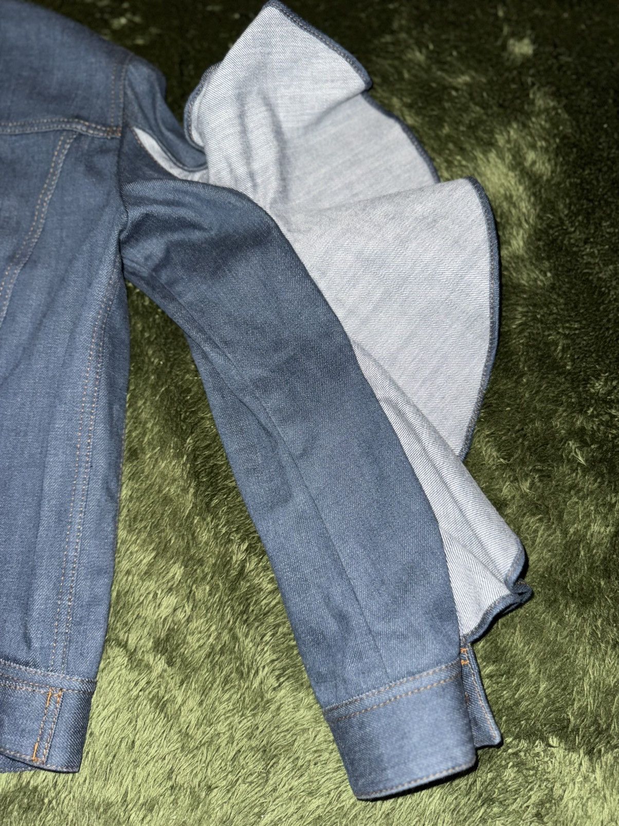 MM6 [36] MM6 Maison Margiela Made in Italy Ruffle Denim Jacket Size S / US 4 / IT 40 - 10 Thumbnail