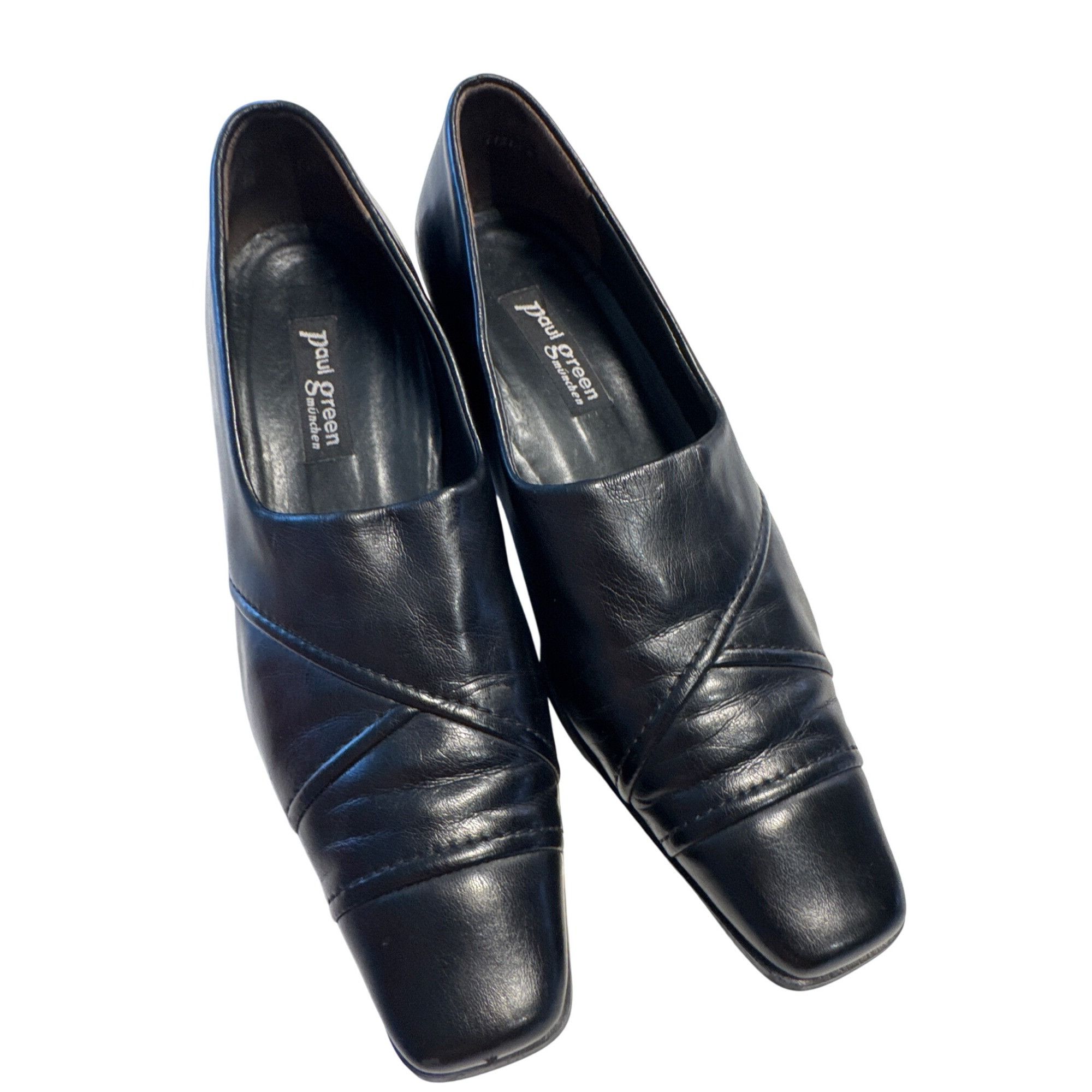 Other Paul Green Munchen womens black leather slip on heels size 4 Size US 4.5 / IT 34.5 - 9 Thumbnail