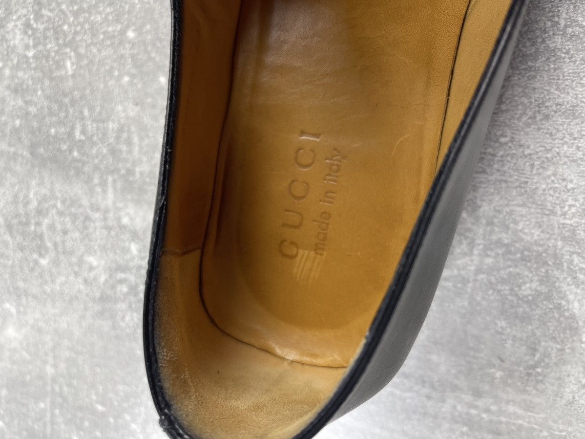 Gucci × Vintage Gucci Archive Black Leather Moccasins Slip-on Shoes Size US 10 / EU 43 - 12 Thumbnail