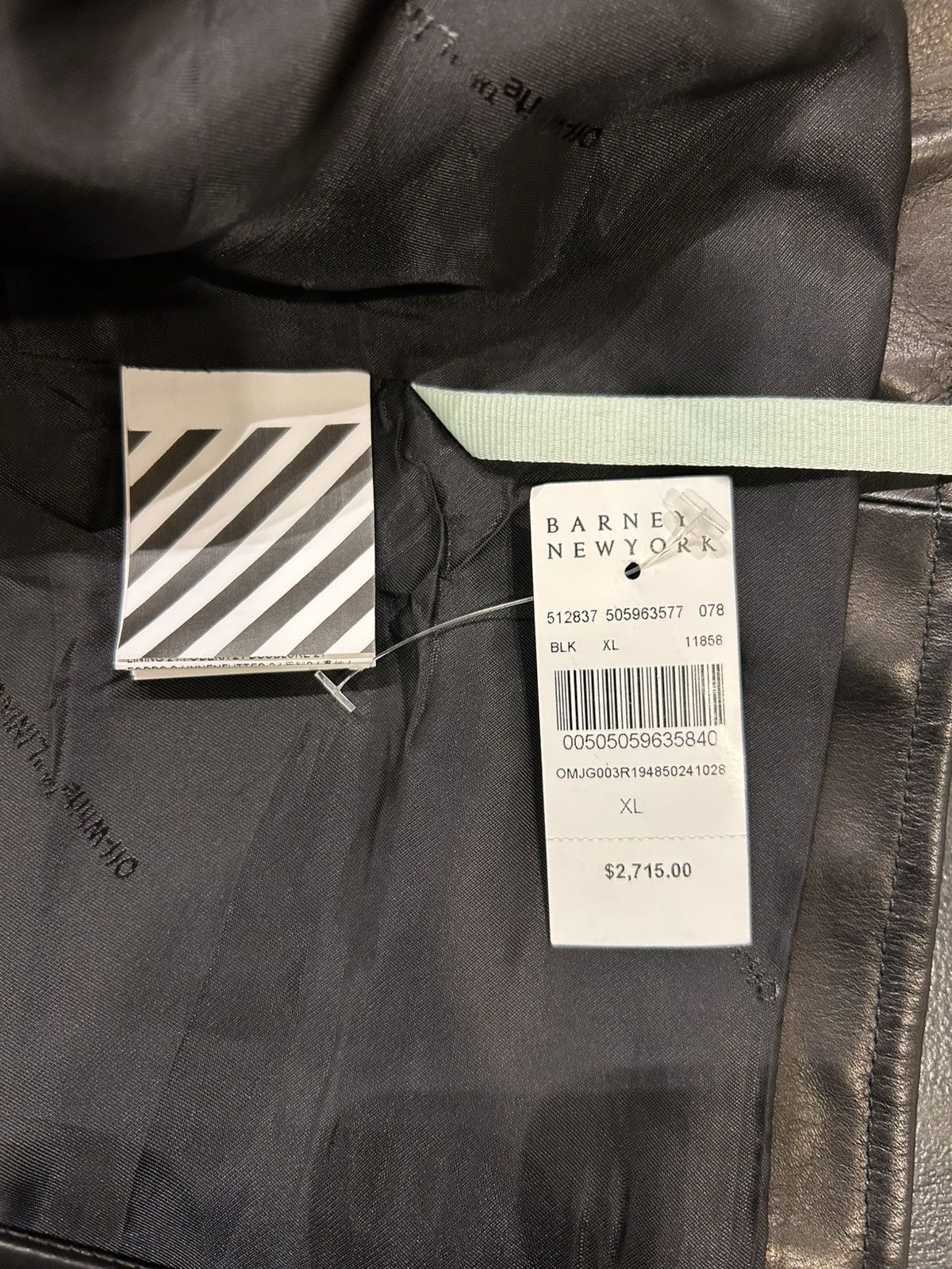 Off-White Off-White Leather Biker Jacket - Black Size US XL / EU 56 / 4 - 5 Thumbnail