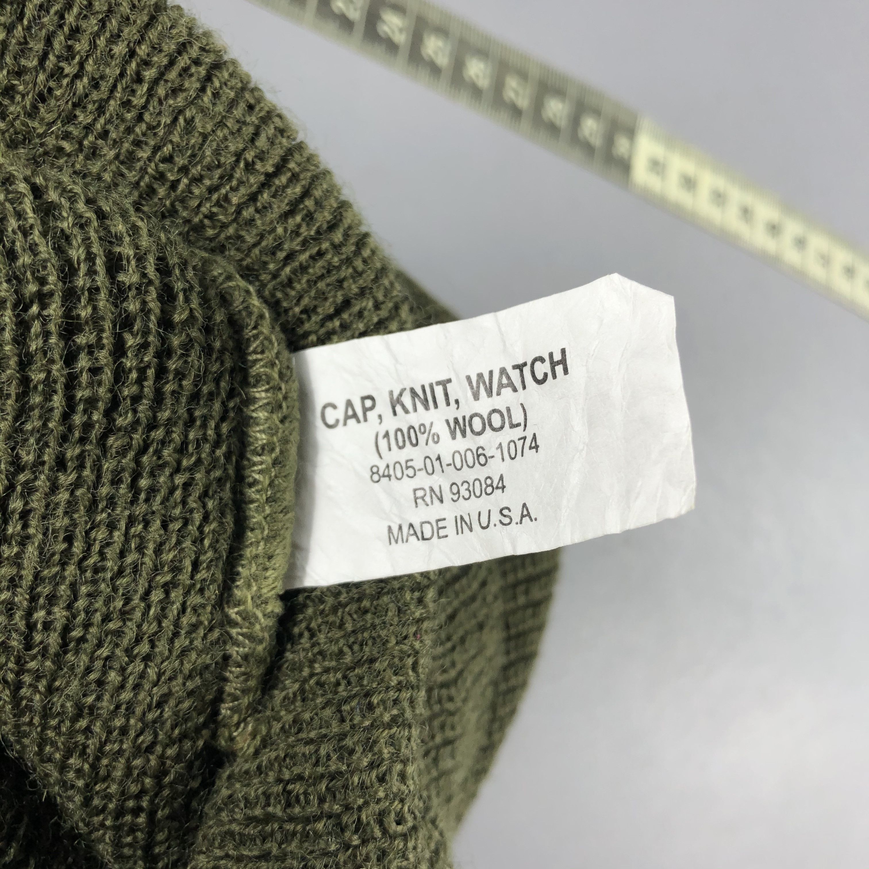 Vintage Green Army Made In USA Beanie Snow Hat Snow Cap -D1060 Size ONE SIZE - 5 Thumbnail