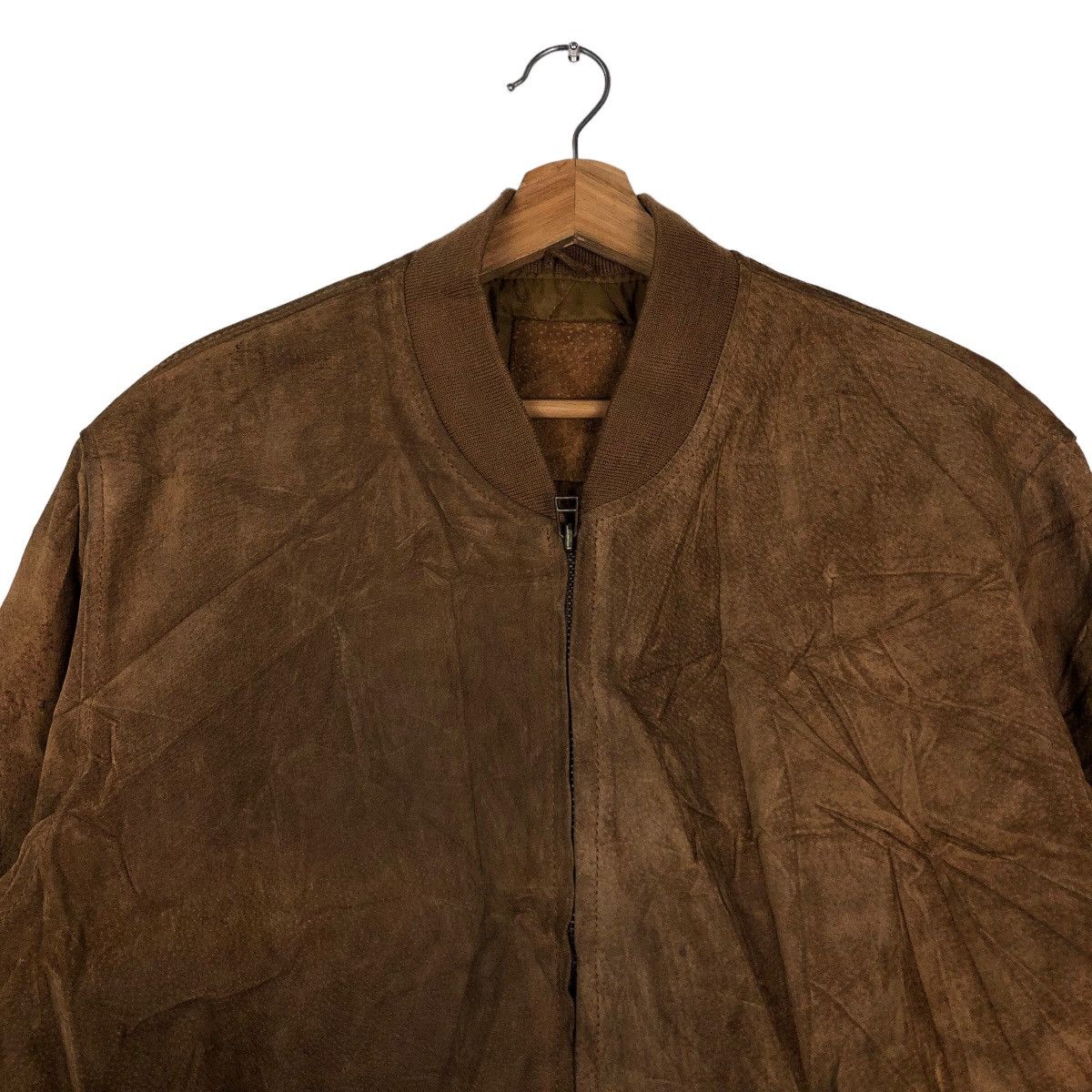 Japanese Brand 🔥Vtg Bomber Jacket Genuine Leather Japan Made Size US M / EU 48-50 / 2 - 3 Thumbnail